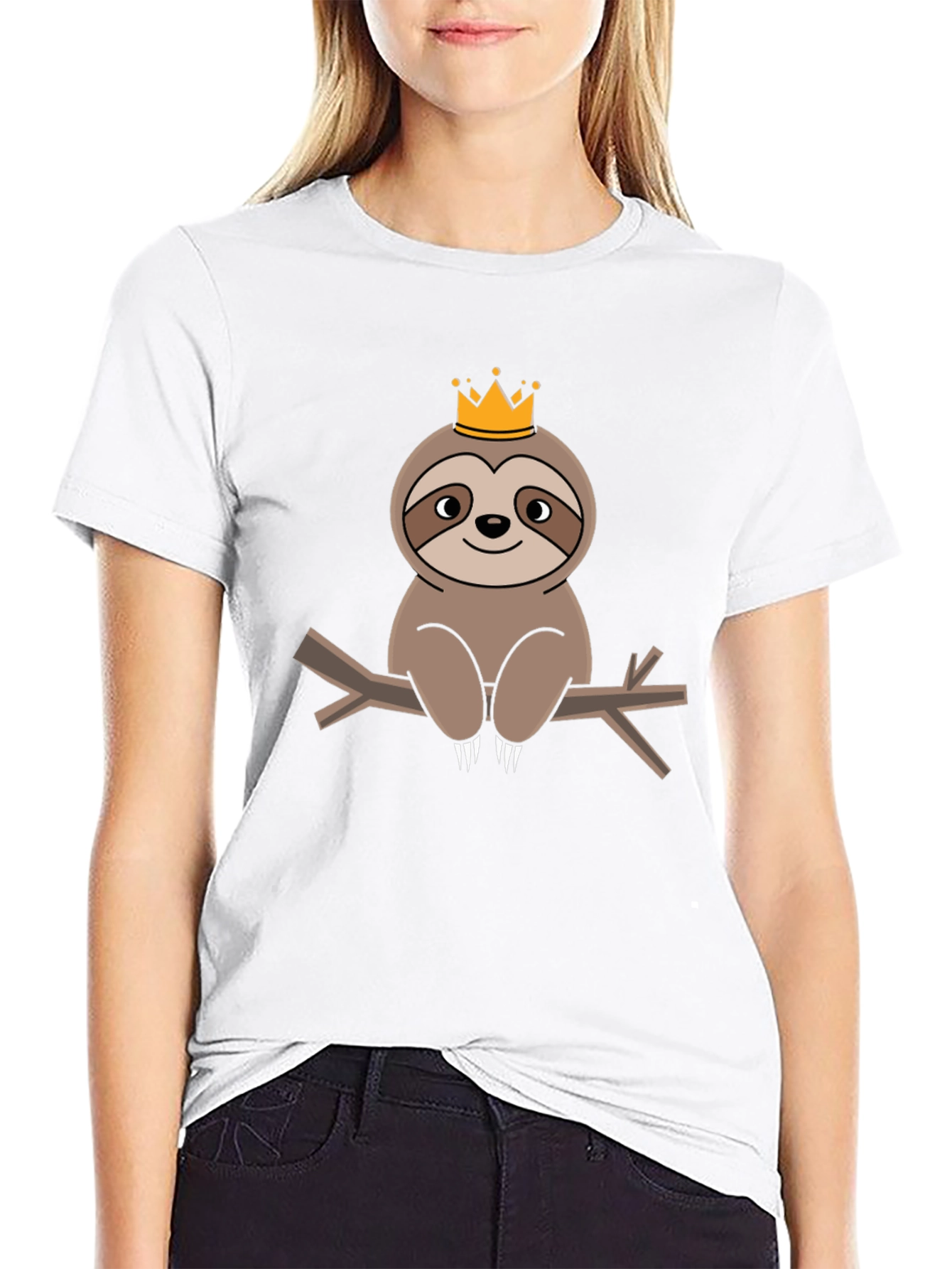 King Sloth T-Shirt - Adorable Cartoon Tee