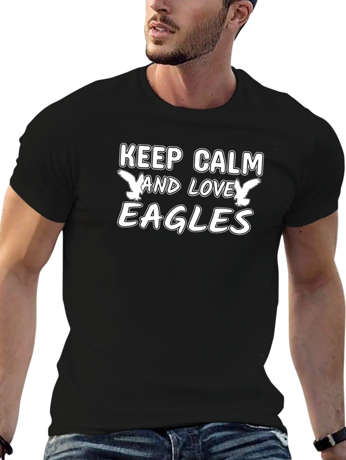 Keep Calm and Love Eagles Graphic T-Shirt