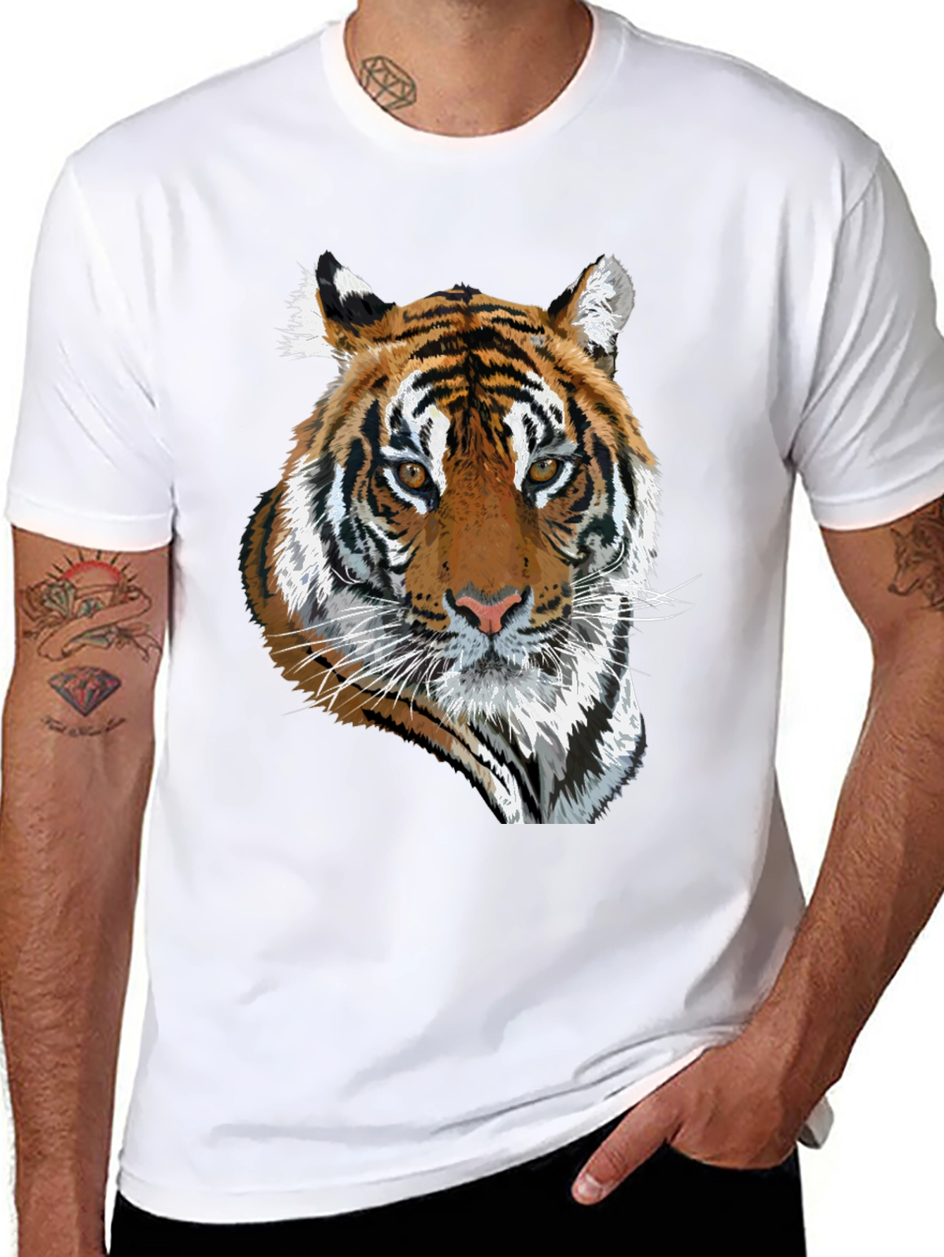 Tiger Graphic T-Shirt - Cool Animal Print Tee