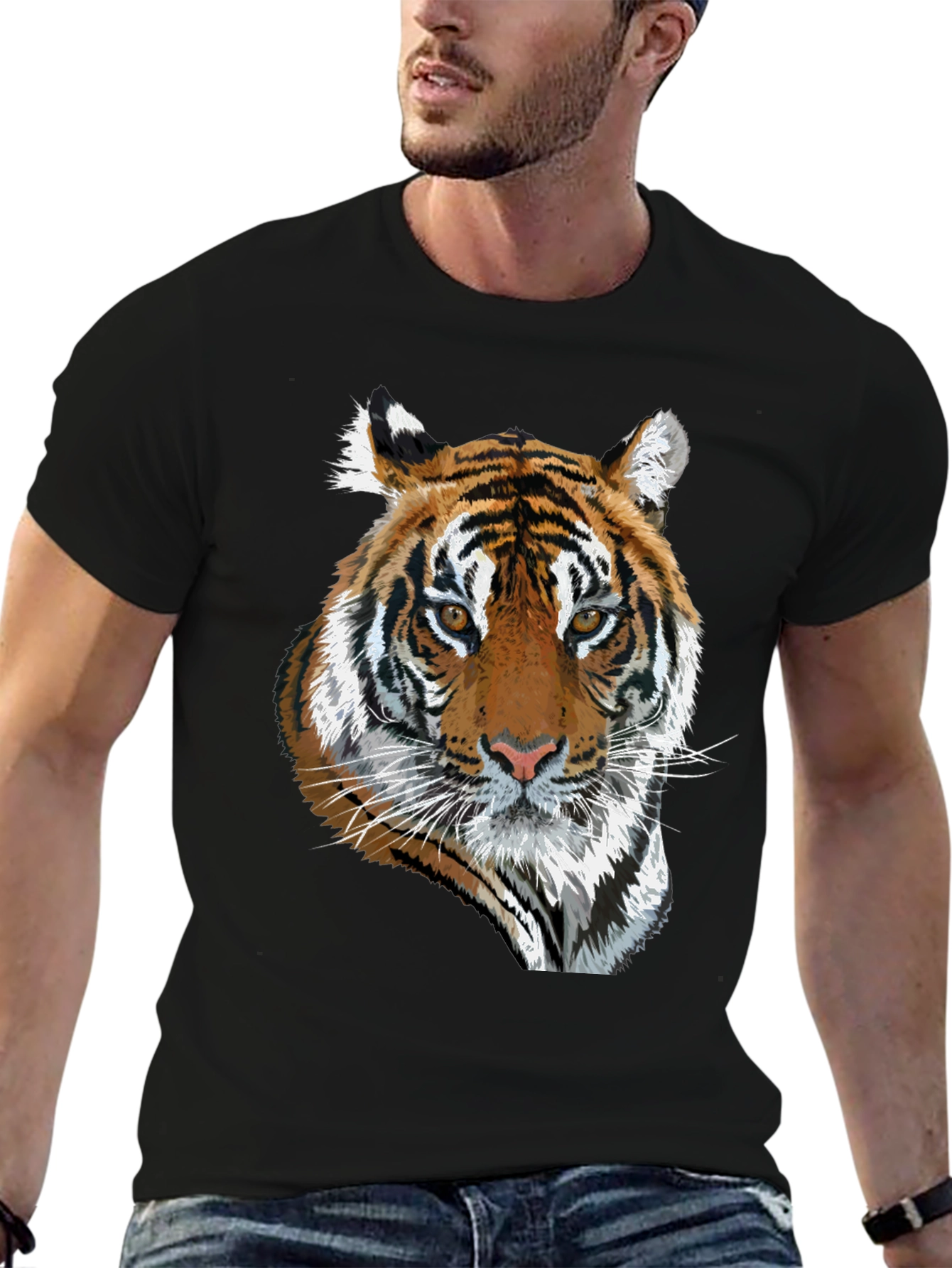 Tiger Graphic T-Shirt - Cool Animal Print Tee