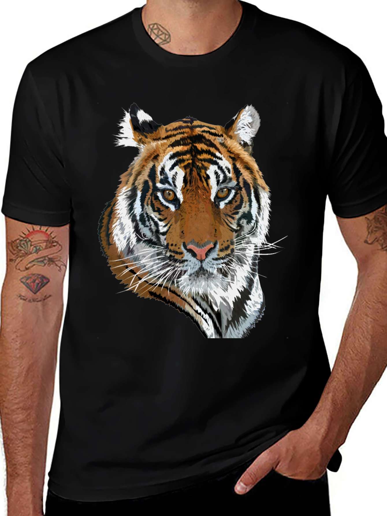 Tiger Graphic T-Shirt - Cool Animal Print Tee