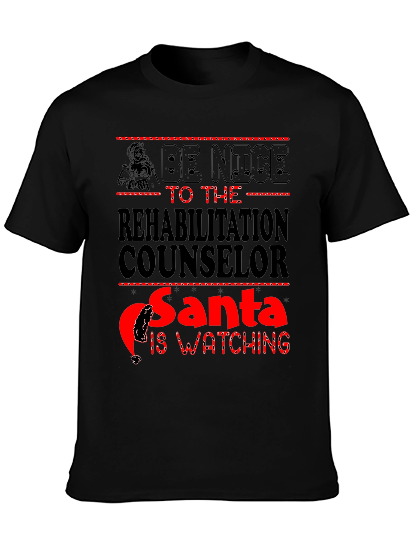 Rehabilitation Counselor Santa Watching T-Shirt
