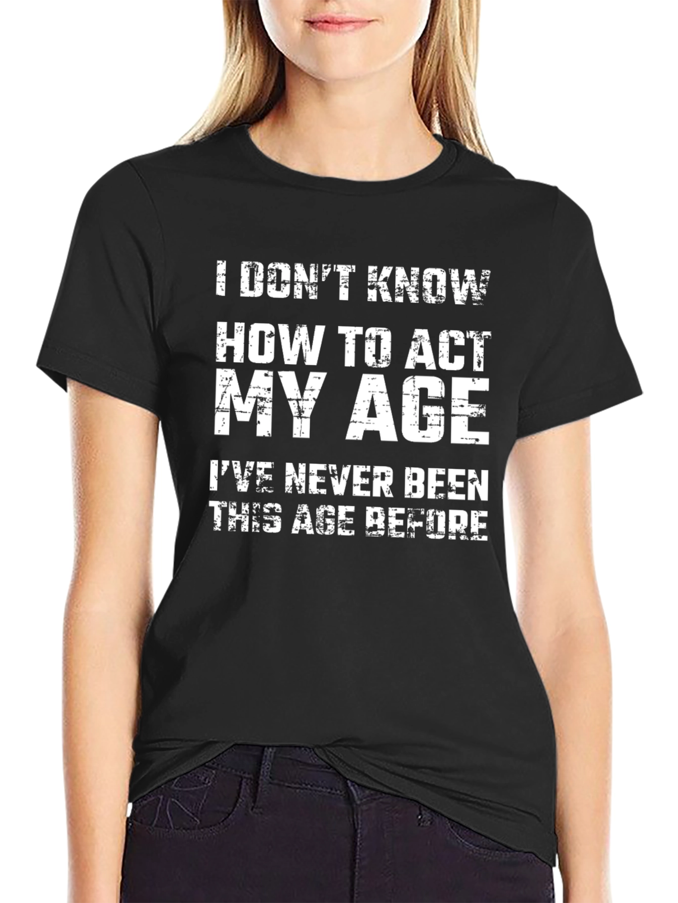 Funny Act My Age Black Graphic T-Shirt