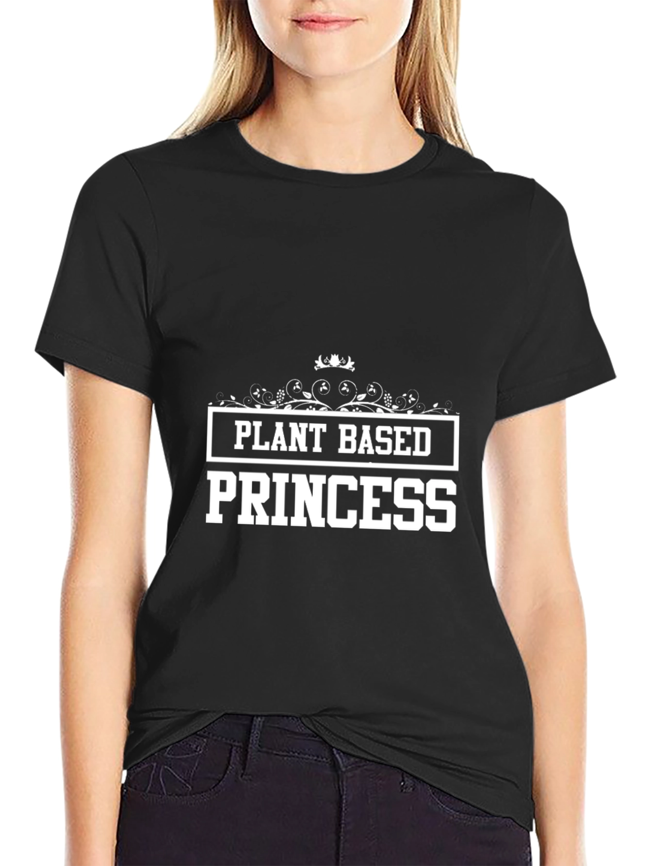 Plant Based Princess Black T-Shirt