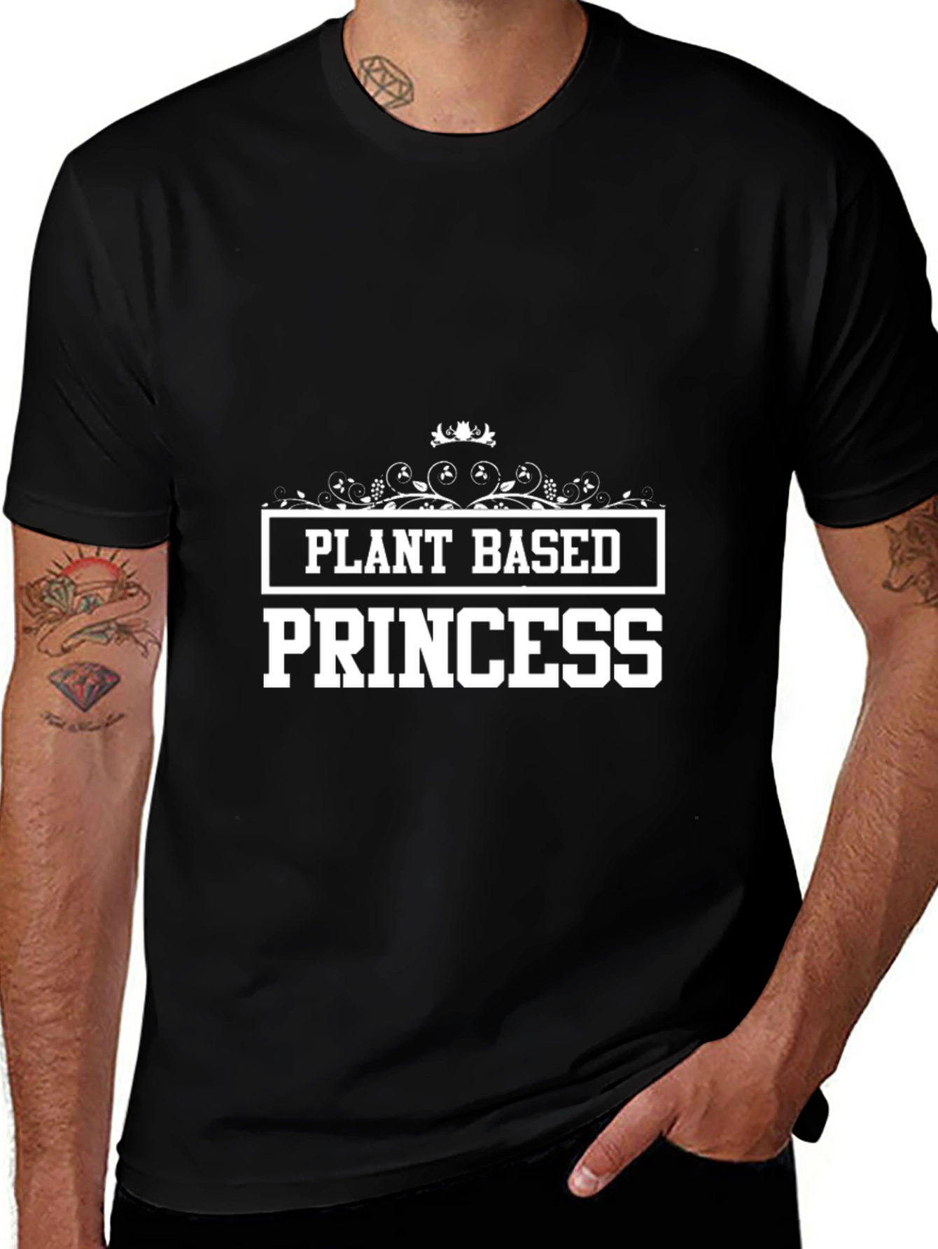 Plant Based Princess Black T-Shirt