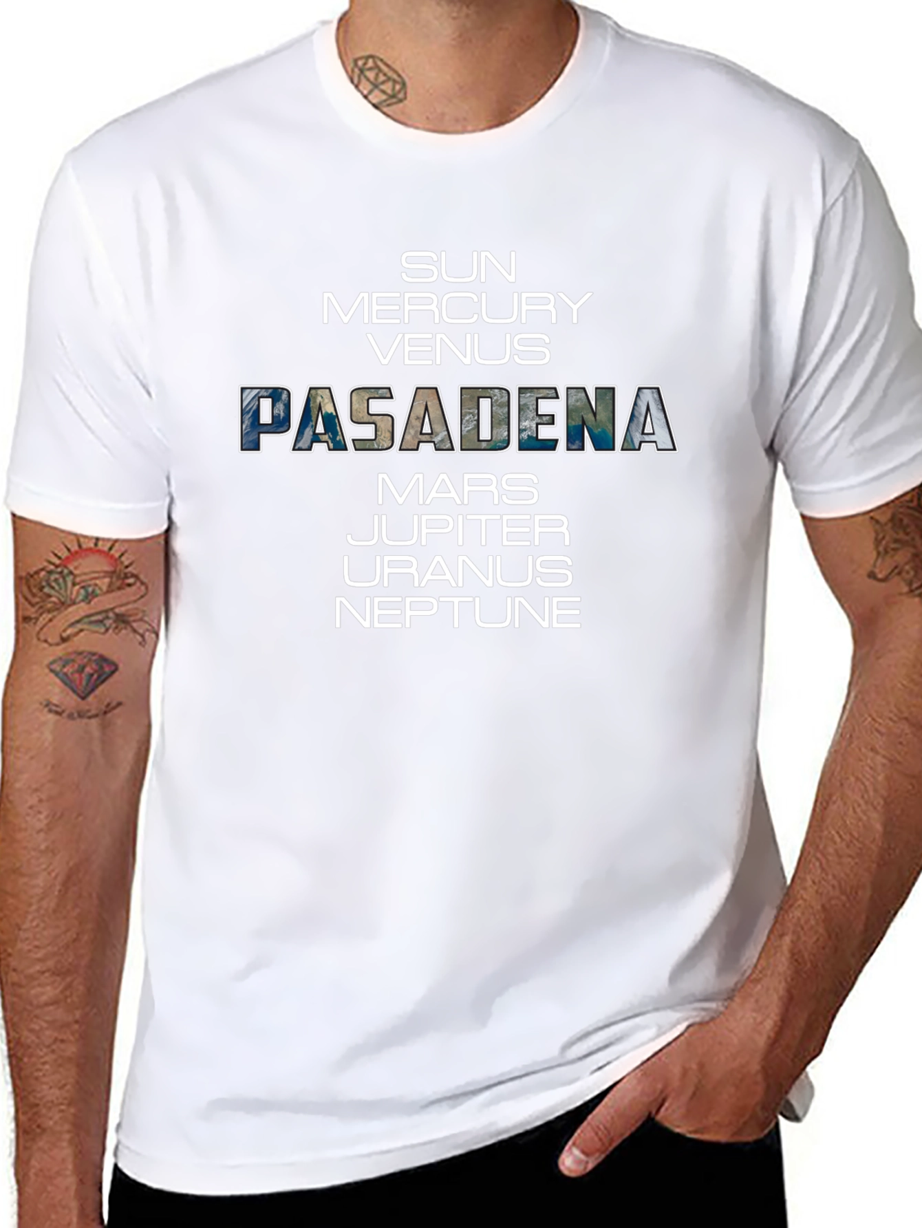 Pasadena Planets Graphic Tee - Space Enthusiast T-Shirt