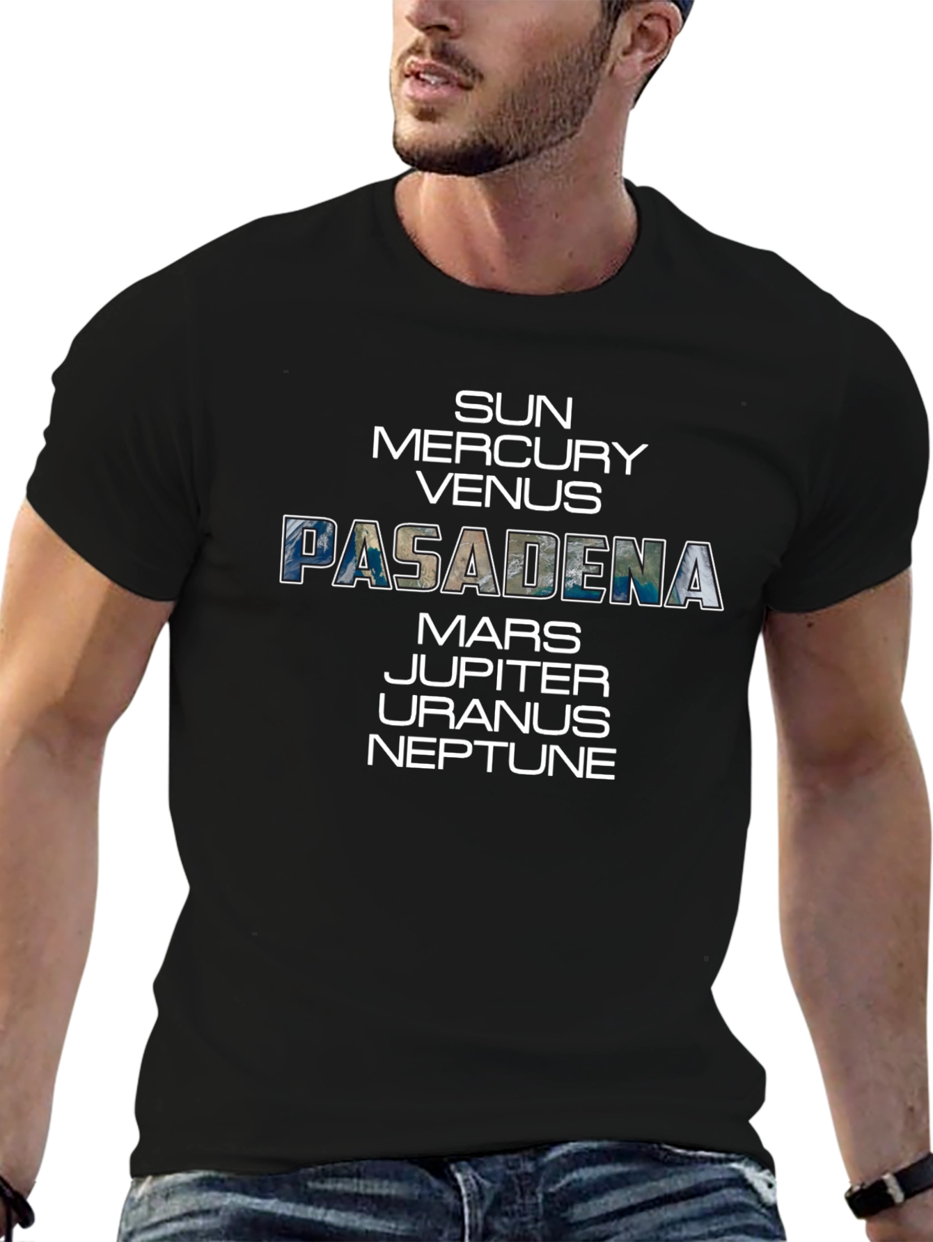 Pasadena Planets Graphic Tee - Space Enthusiast T-Shirt