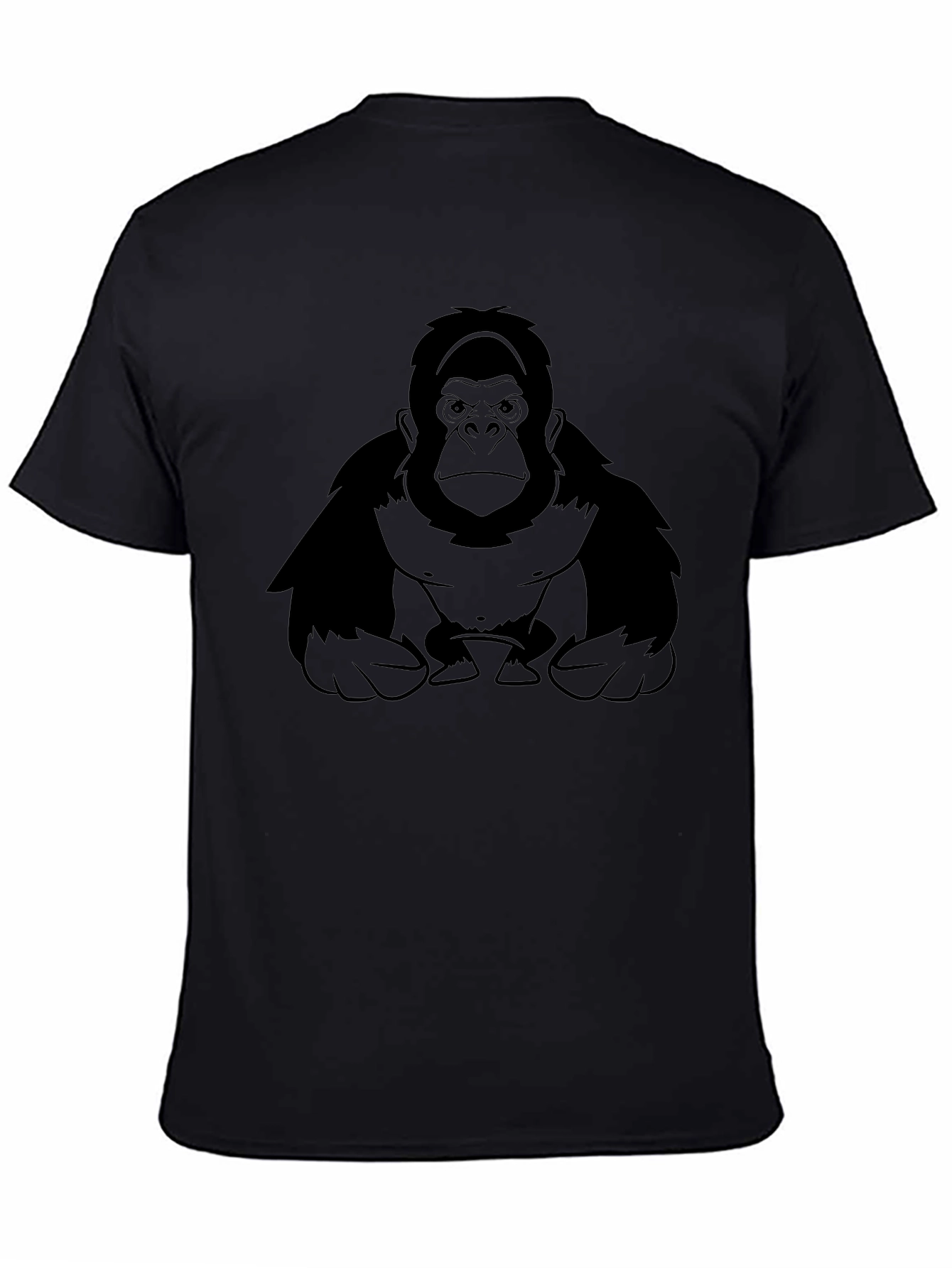 Gorilla Graphic Print Black T-Shirt