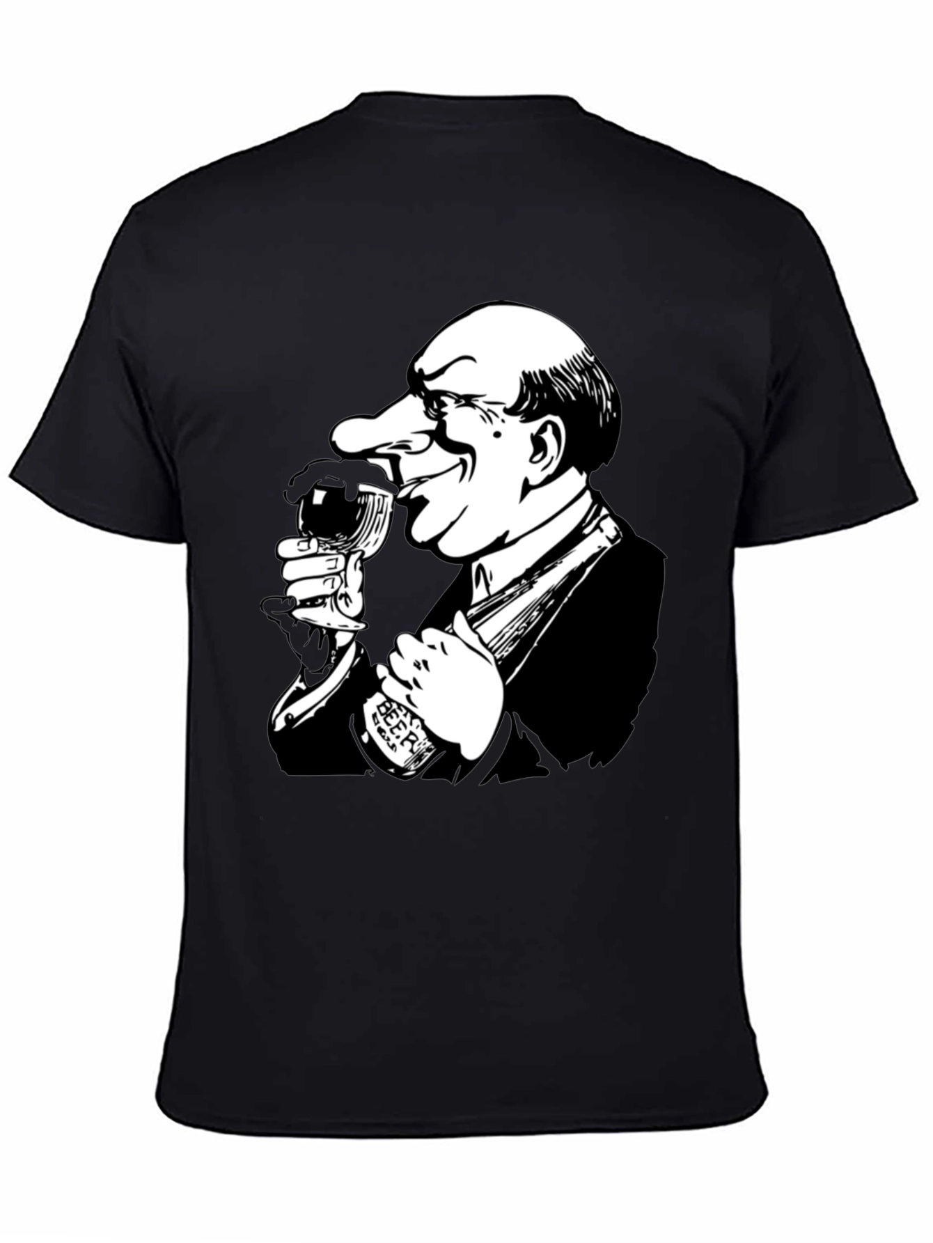 Drinking Cartoon Graphic T-Shirt
