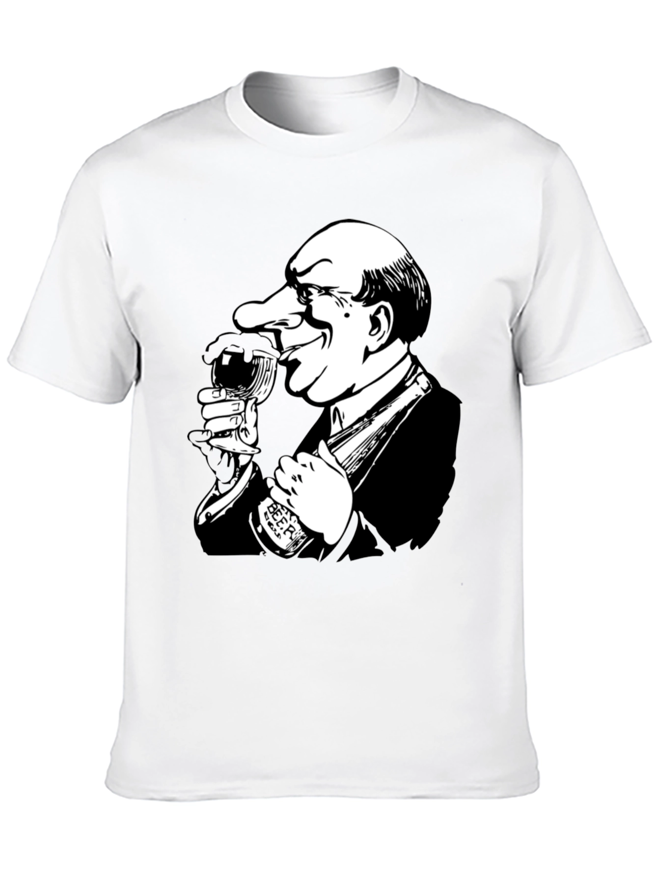 Drinking Cartoon Graphic T-Shirt