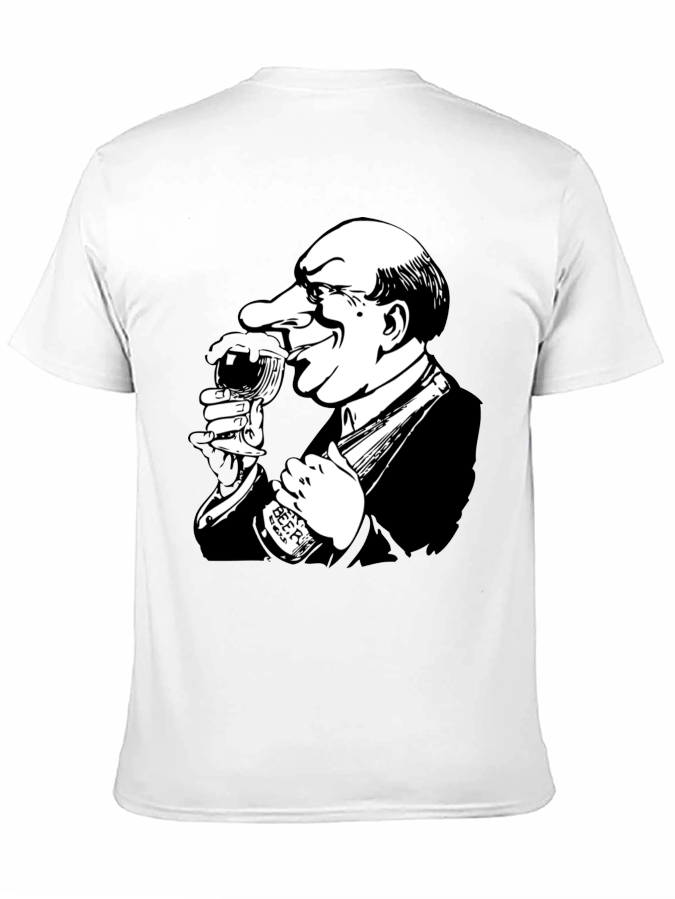 Drinking Cartoon Graphic T-Shirt