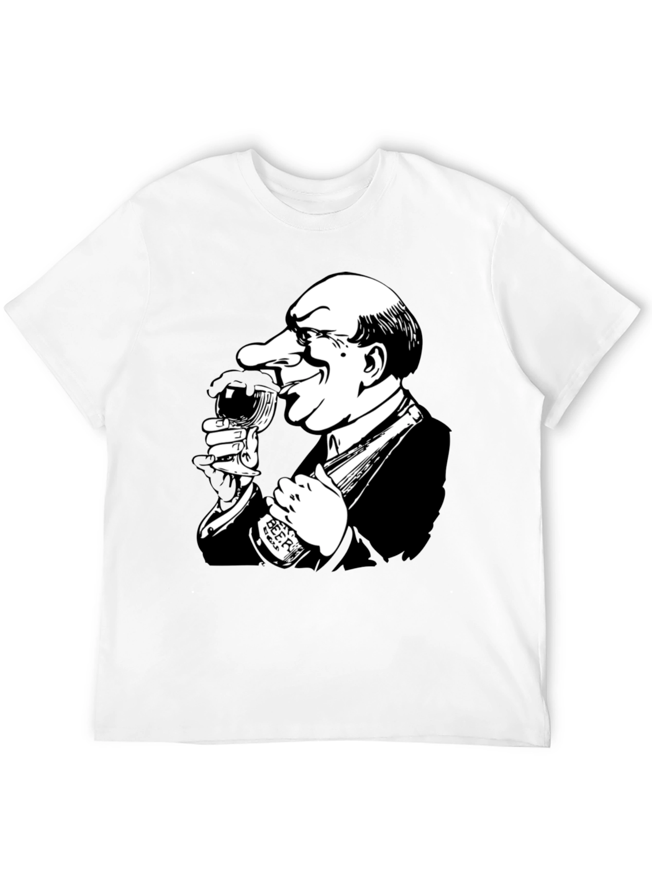 Drinking Cartoon Graphic T-Shirt