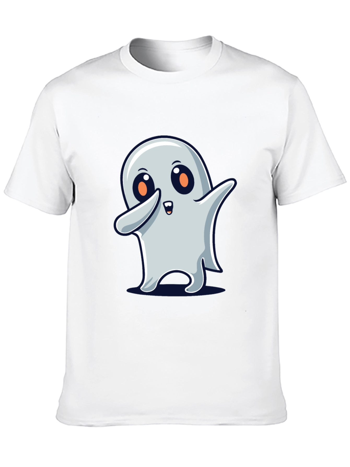 Cute Ghost Dab Halloween Black T-Shirt