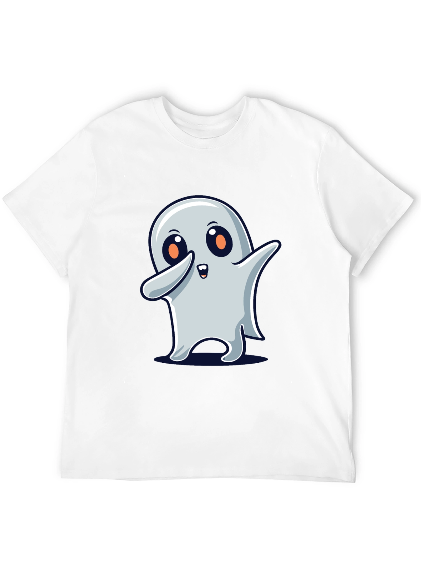 Cute Ghost Dab Halloween Black T-Shirt