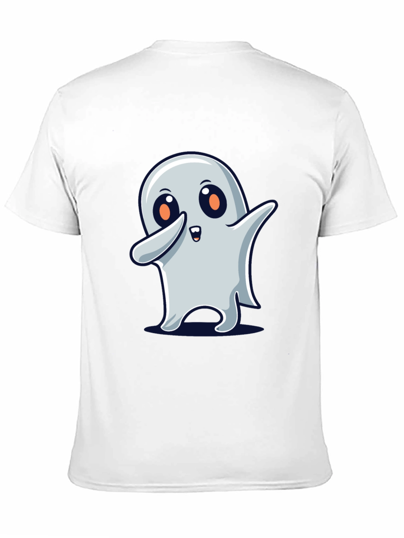 Cute Ghost Dab Halloween Black T-Shirt