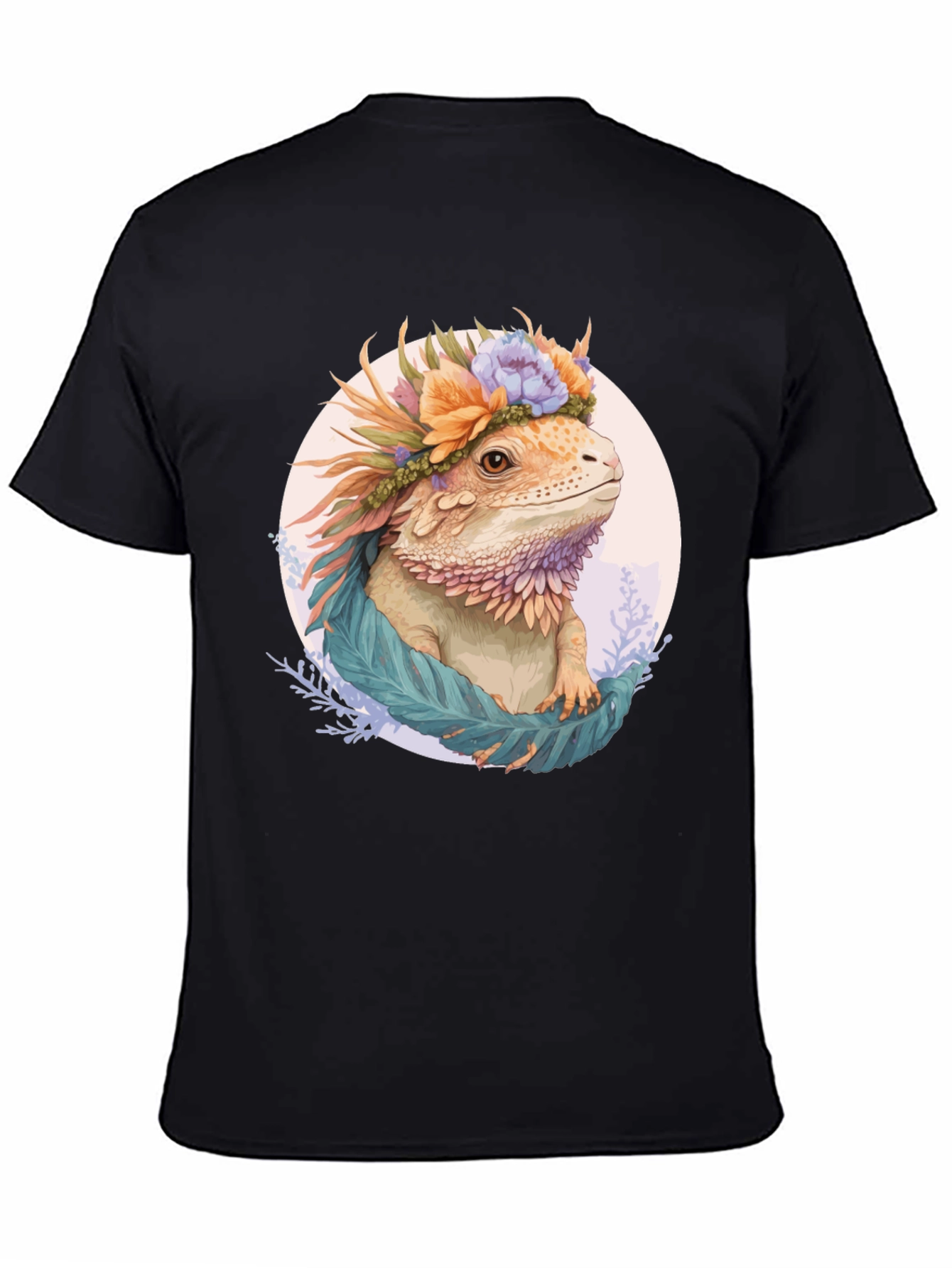 Bearded Dragon Floral Crown Graphic Tee