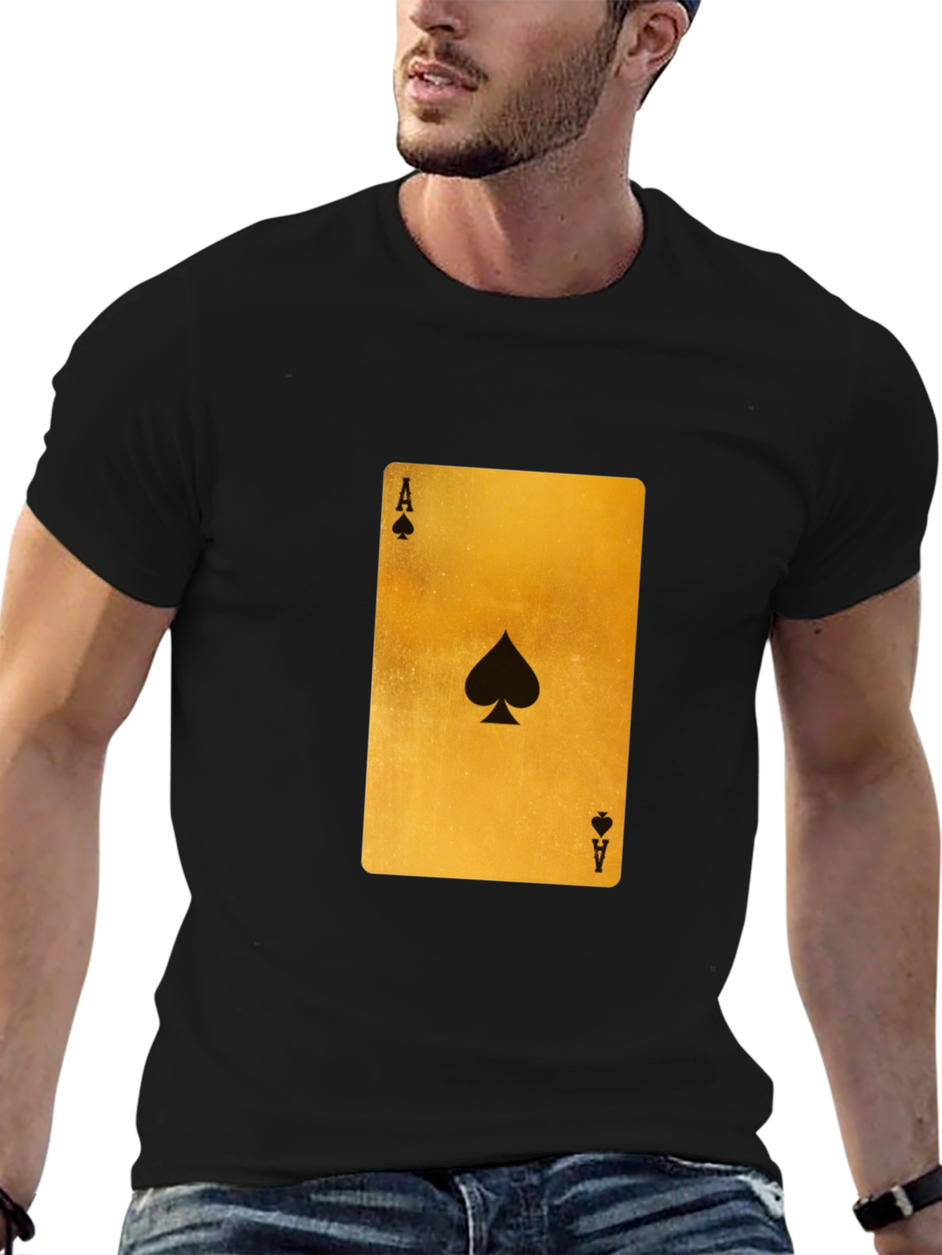 Ace of Spades Graphic T-Shirt - Black Cotton Tee