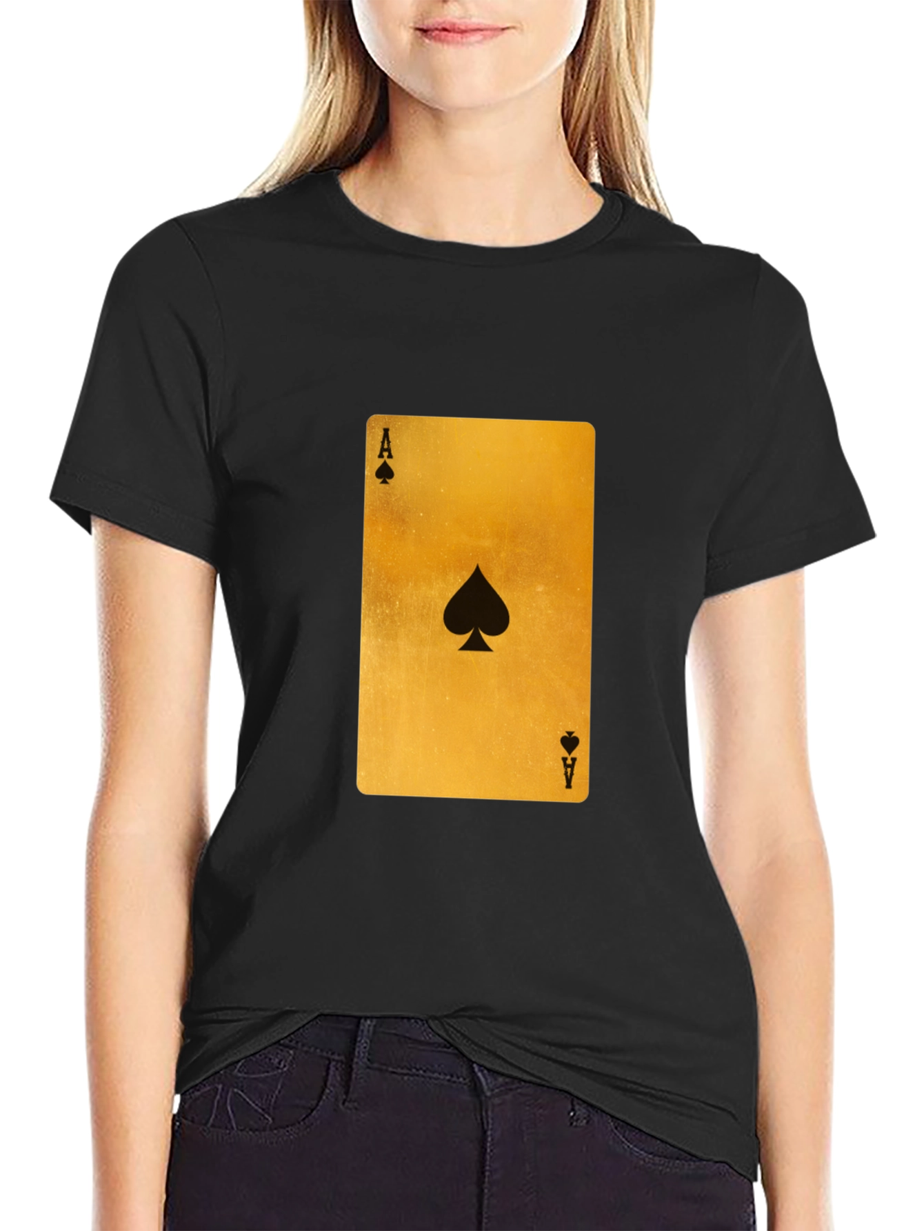 Ace of Spades Graphic T-Shirt - Black Cotton Tee