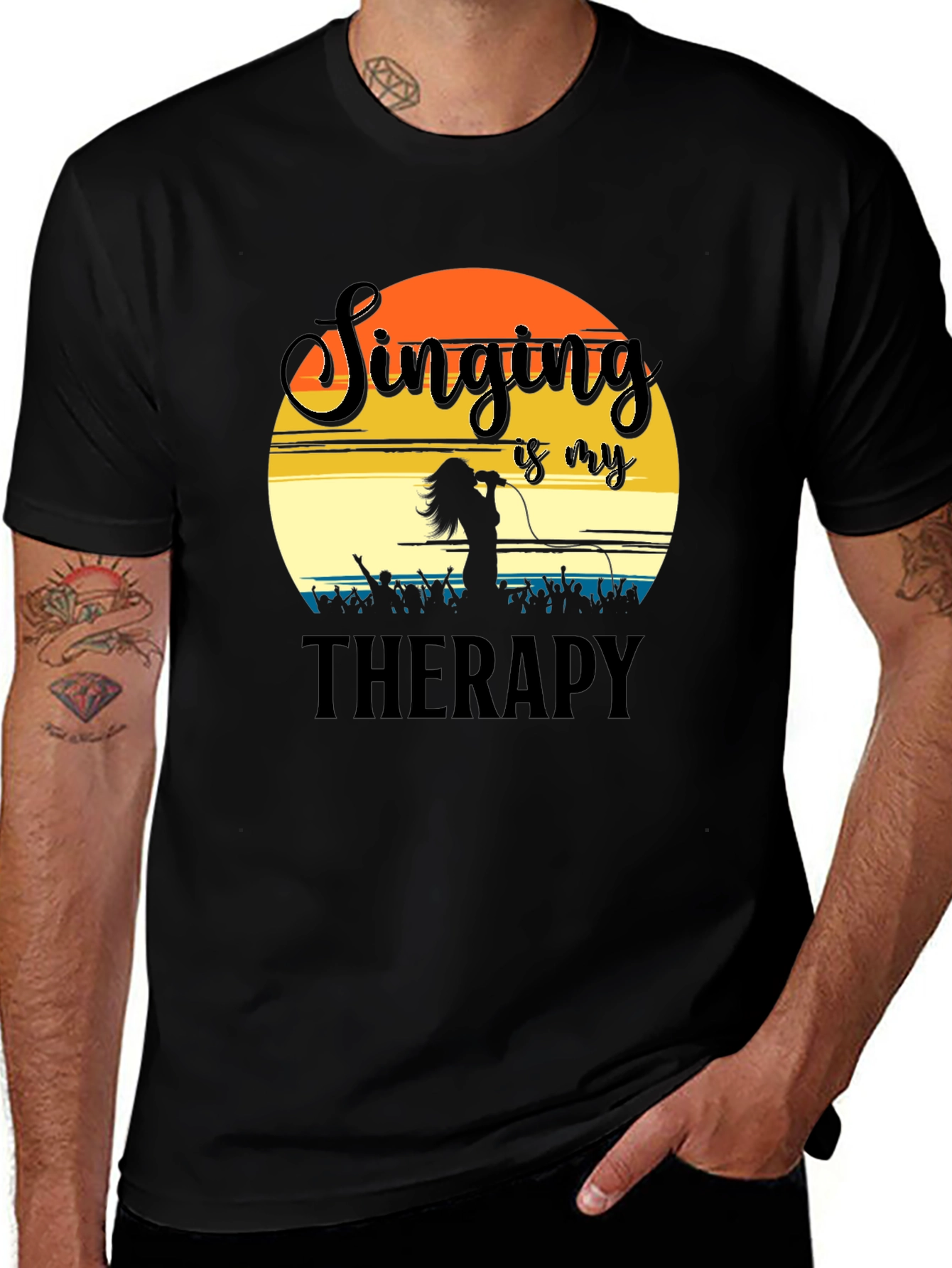 Singing is My Therapy T-Shirt Concert Lover Gift