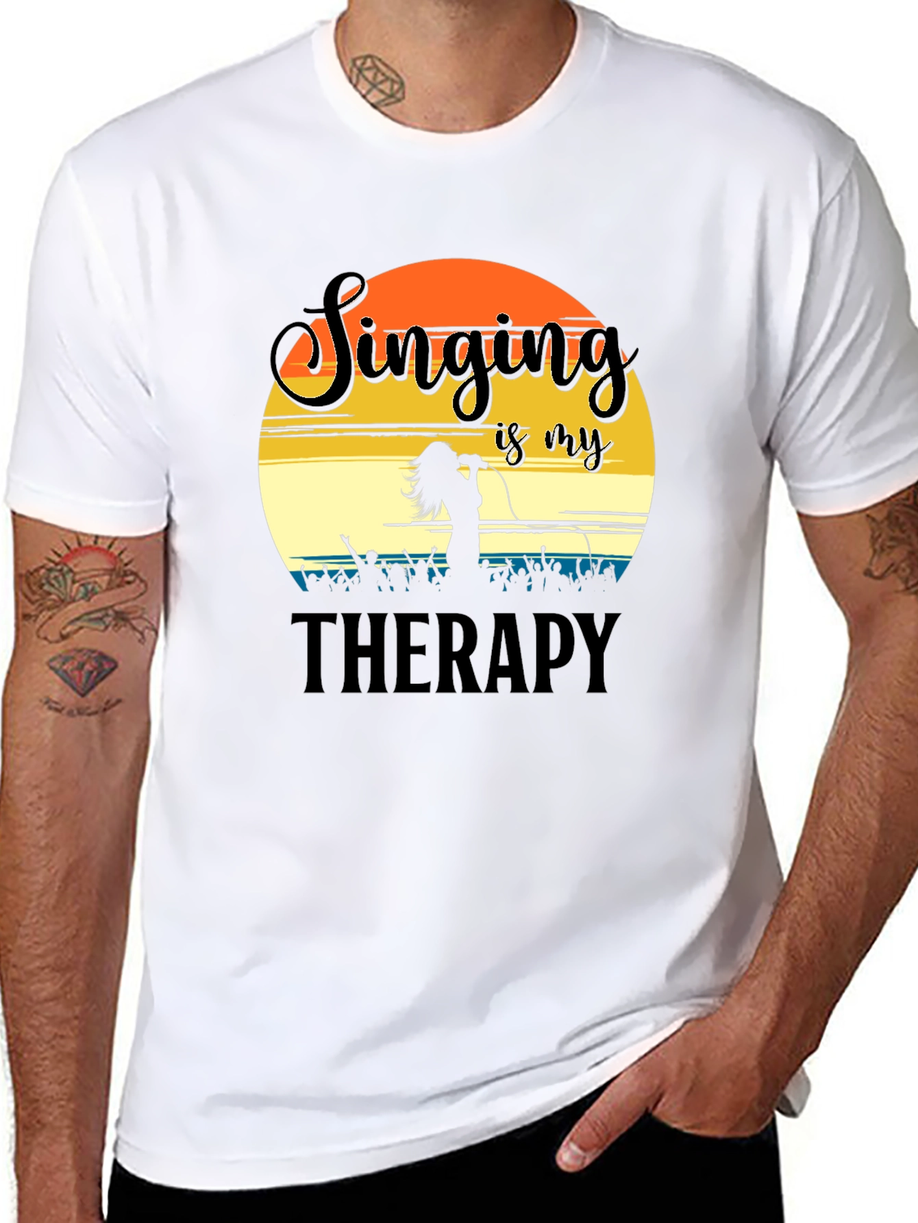 Singing is My Therapy T-Shirt Concert Lover Gift