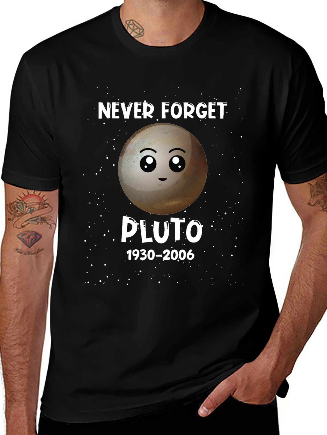 Never Forget Pluto T-Shirt - Astronomy Space Tee