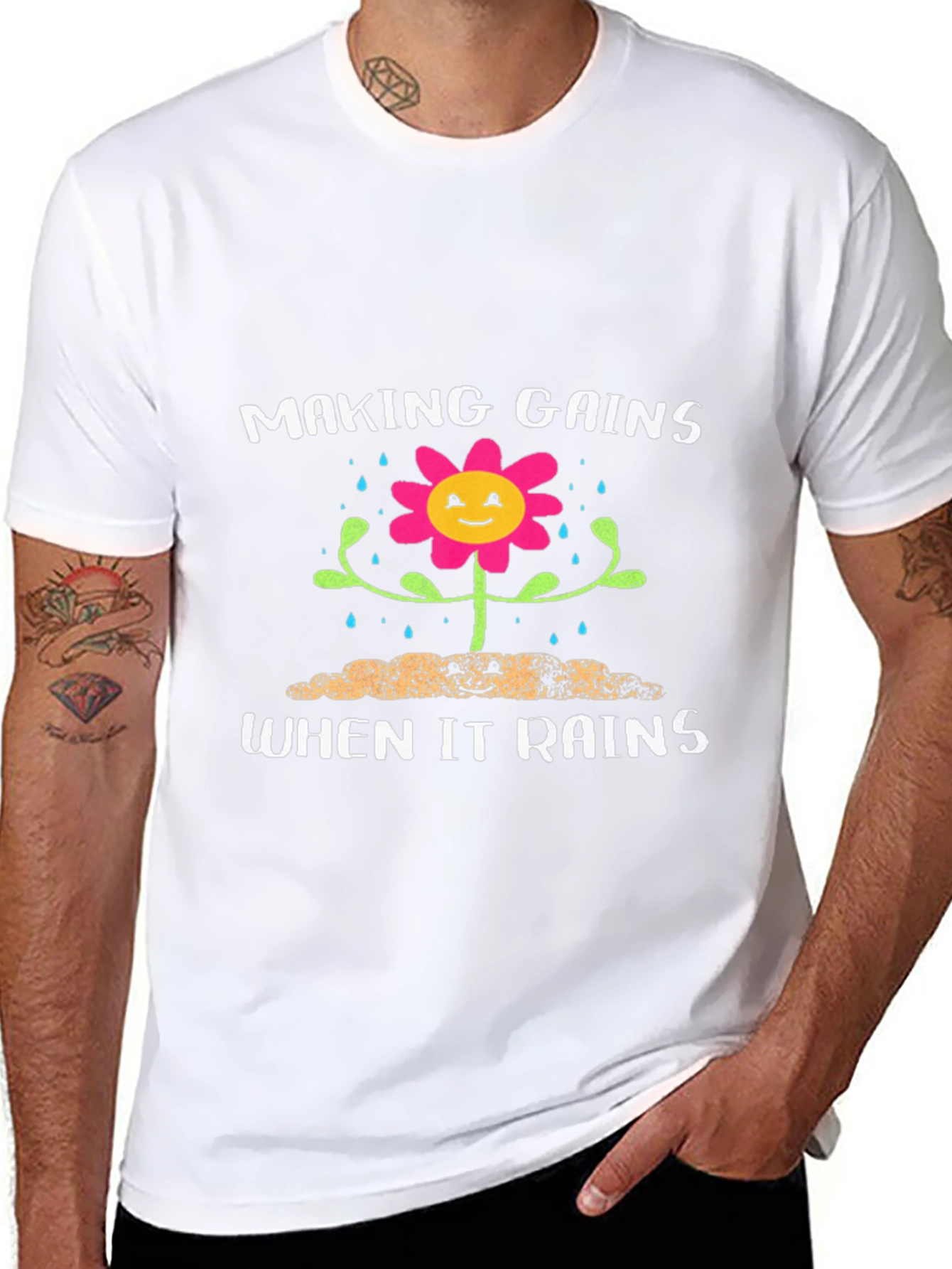 Making Gains When It Rains Graphic T-Shirt