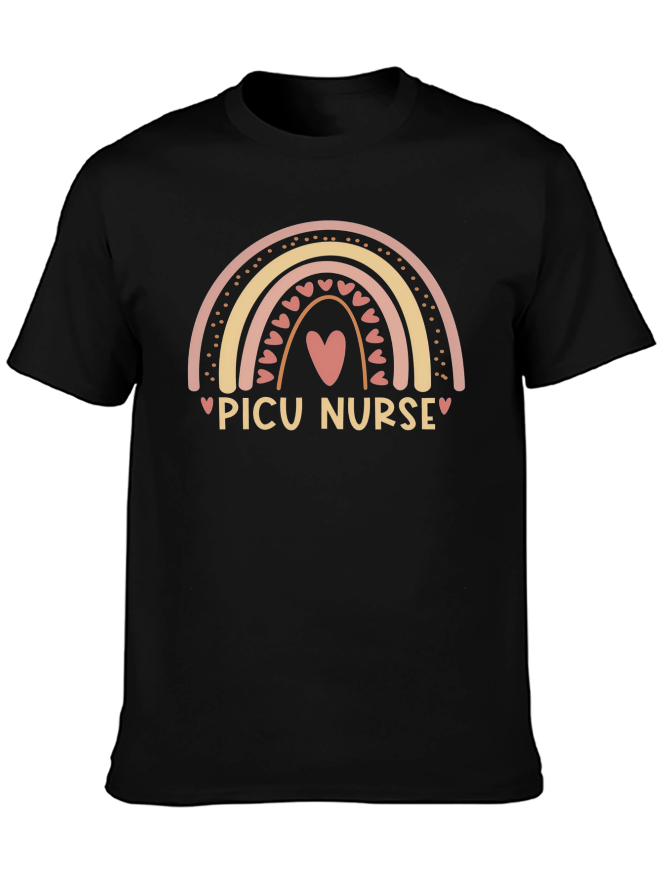 PICU Nurse Rainbow Graphic Tee