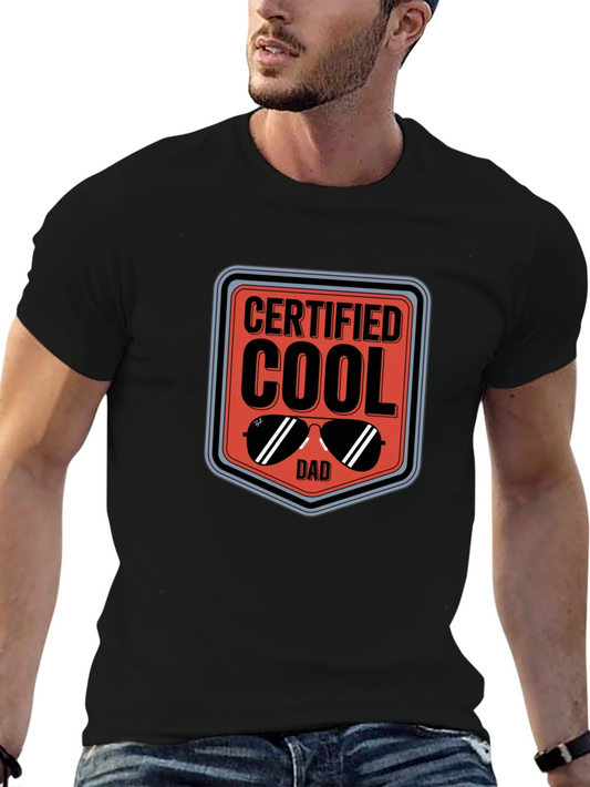 Cool Dad Certified Graphic Tee - Black