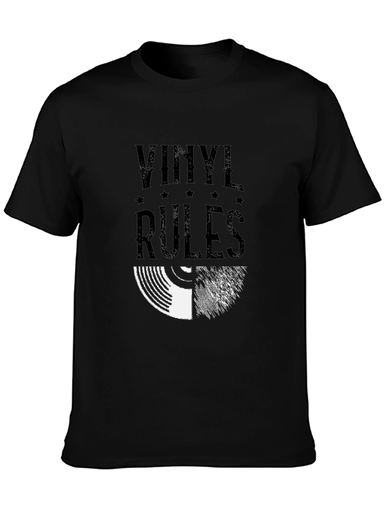 Vinyl Rules Black Graphic Tee