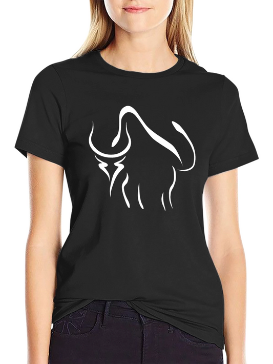 Bull Graphic Tee - Modern Black T-Shirt