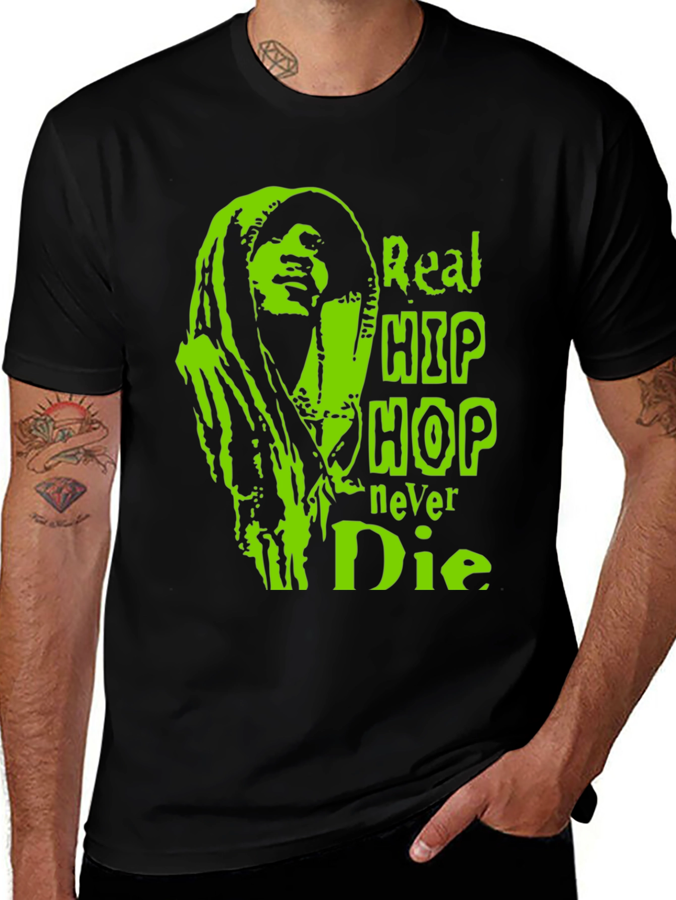 Real Hip Hop Never Die Graphic T-Shirt