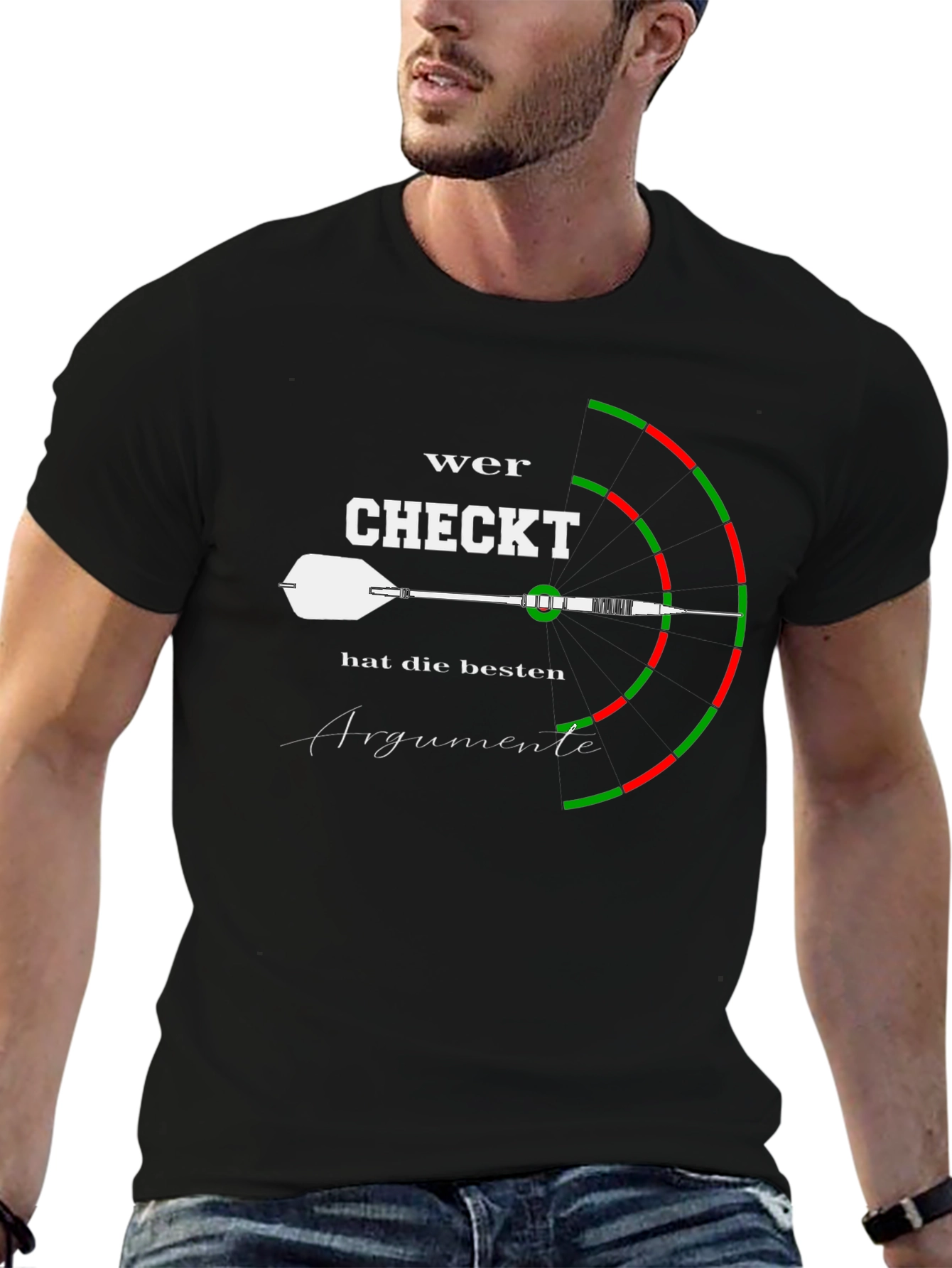 Wer Checkt Darts T-Shirt - Best Arguments Tee