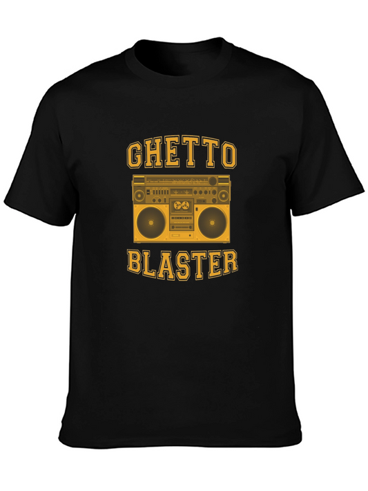 Ghetto Blaster Graphic Tee - Retro Boombox Design