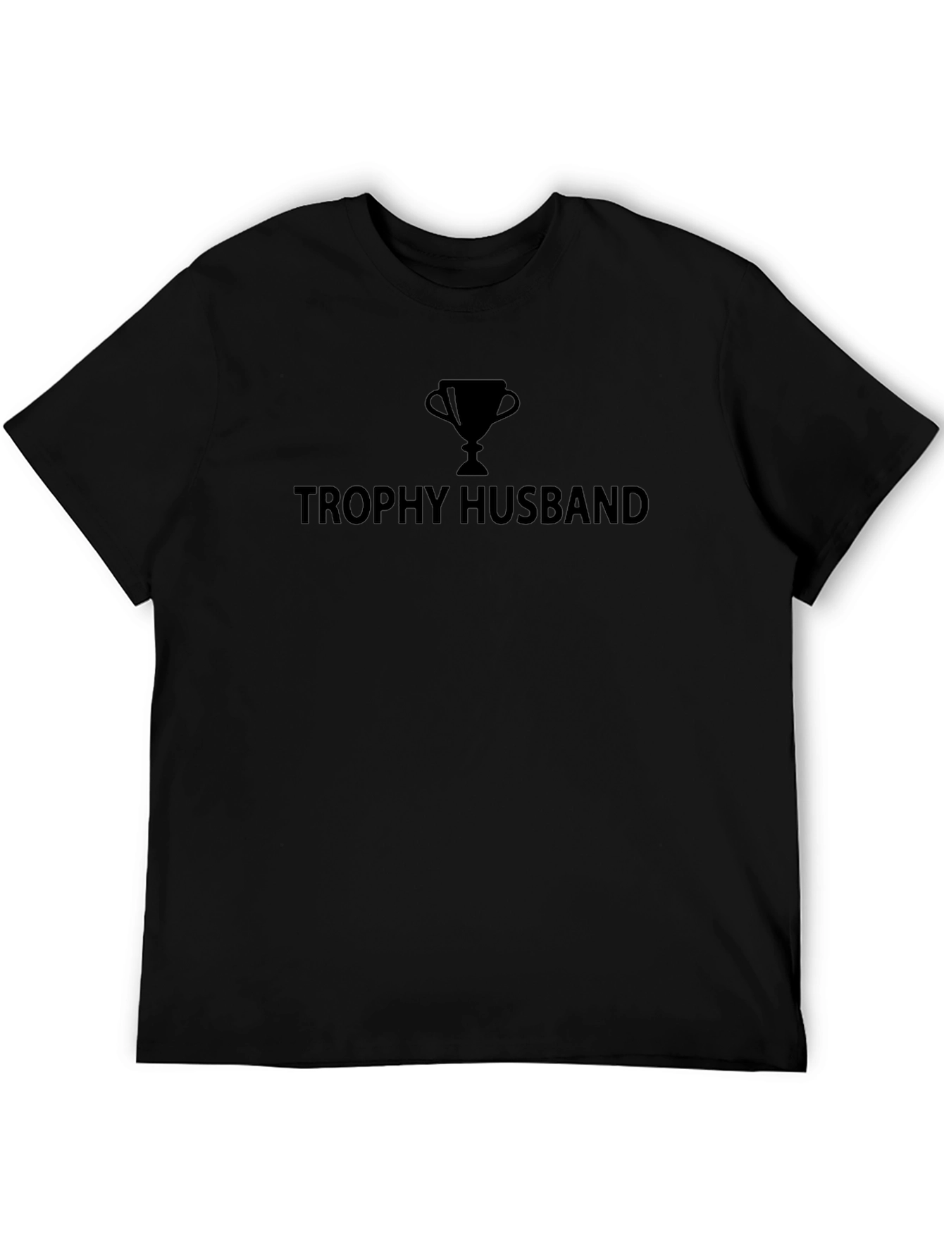 Trophy Husband Graphic Tee - Black Crew Neck