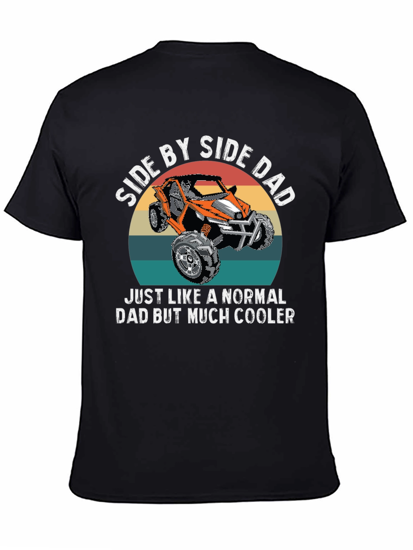 Side By Side Dad T-Shirt - Cooler Dad