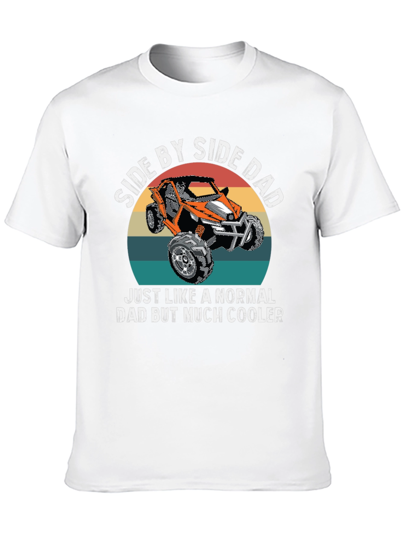 Side By Side Dad T-Shirt - Cooler Dad