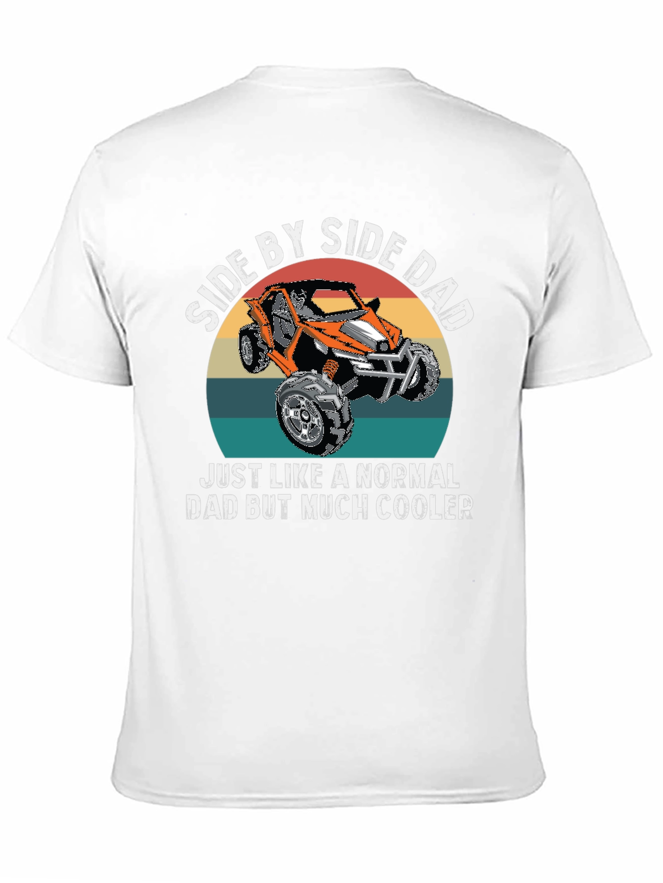 Side By Side Dad T-Shirt - Cooler Dad