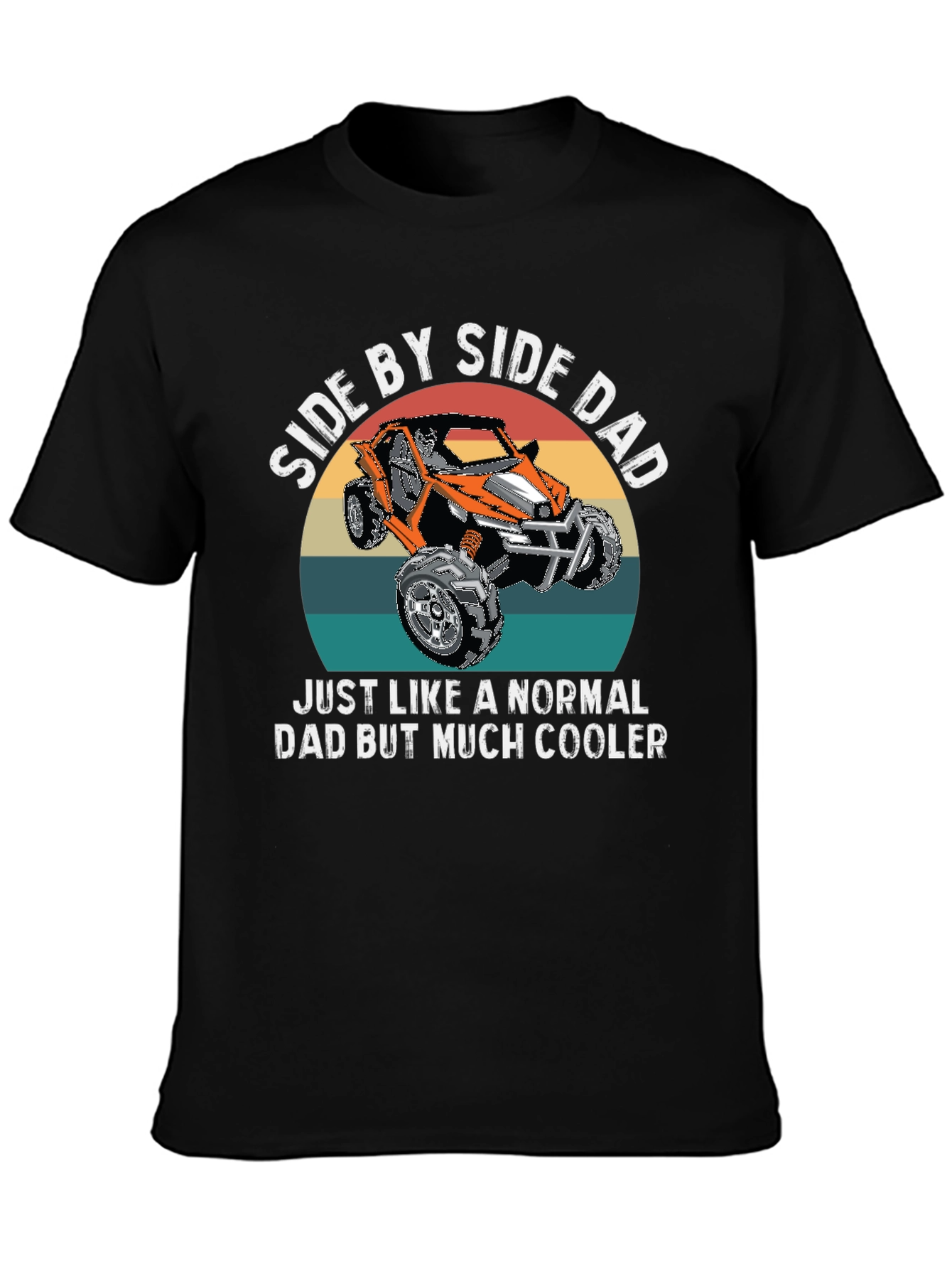 Side By Side Dad T-Shirt - Cooler Dad