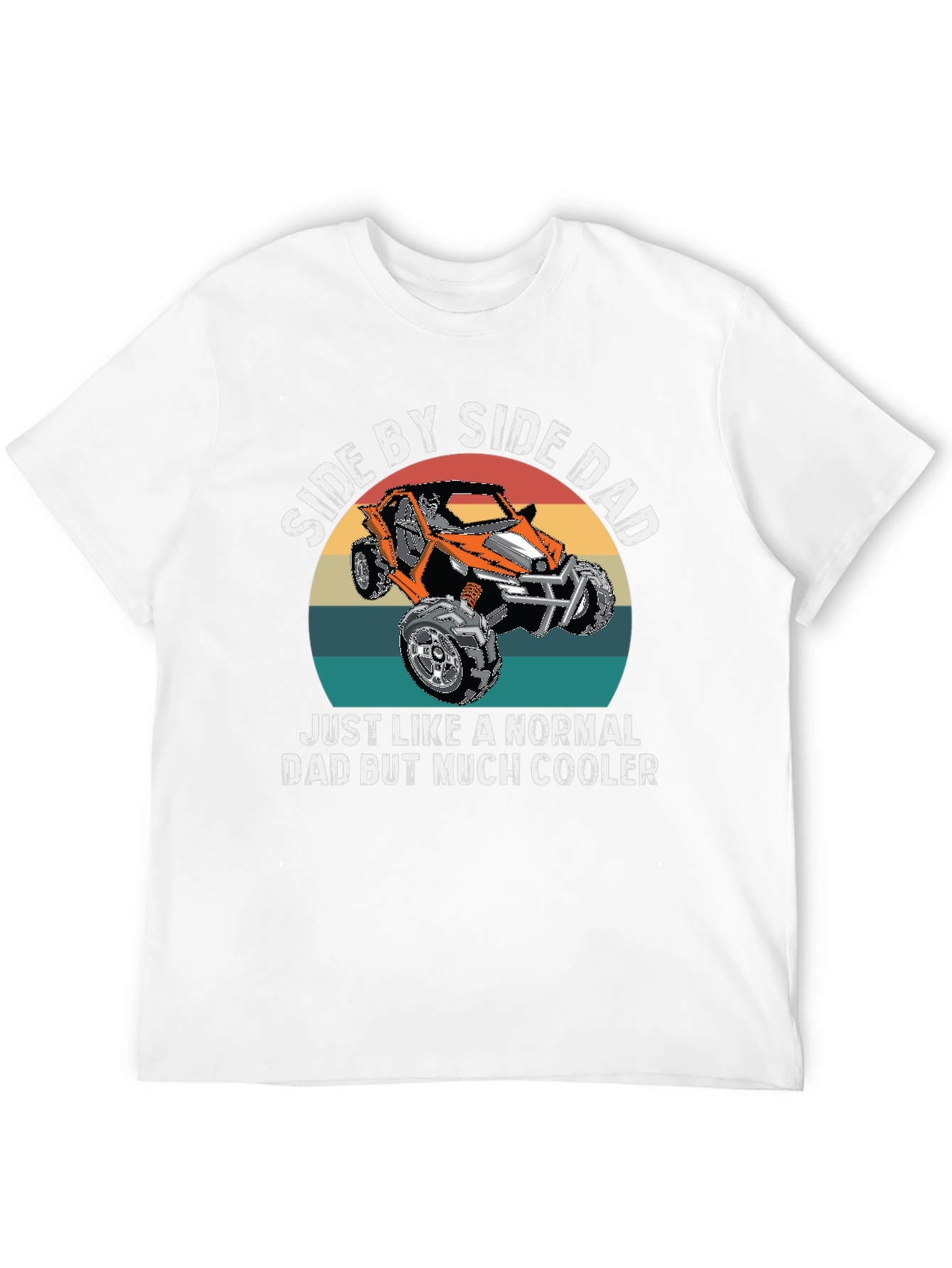 Side By Side Dad T-Shirt - Cooler Dad