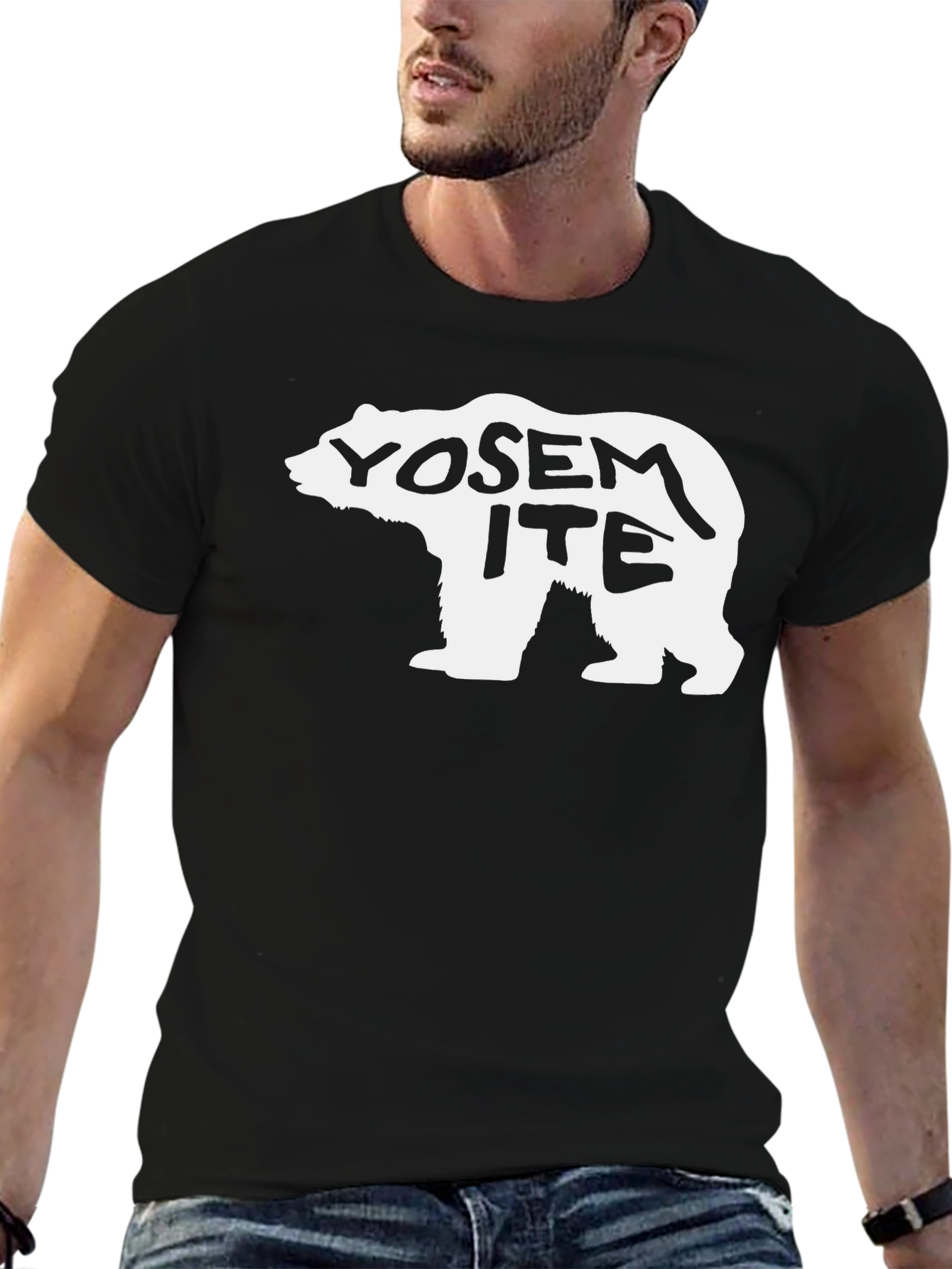 Yosemite Bear Black T-Shirt - Adventure Ready!