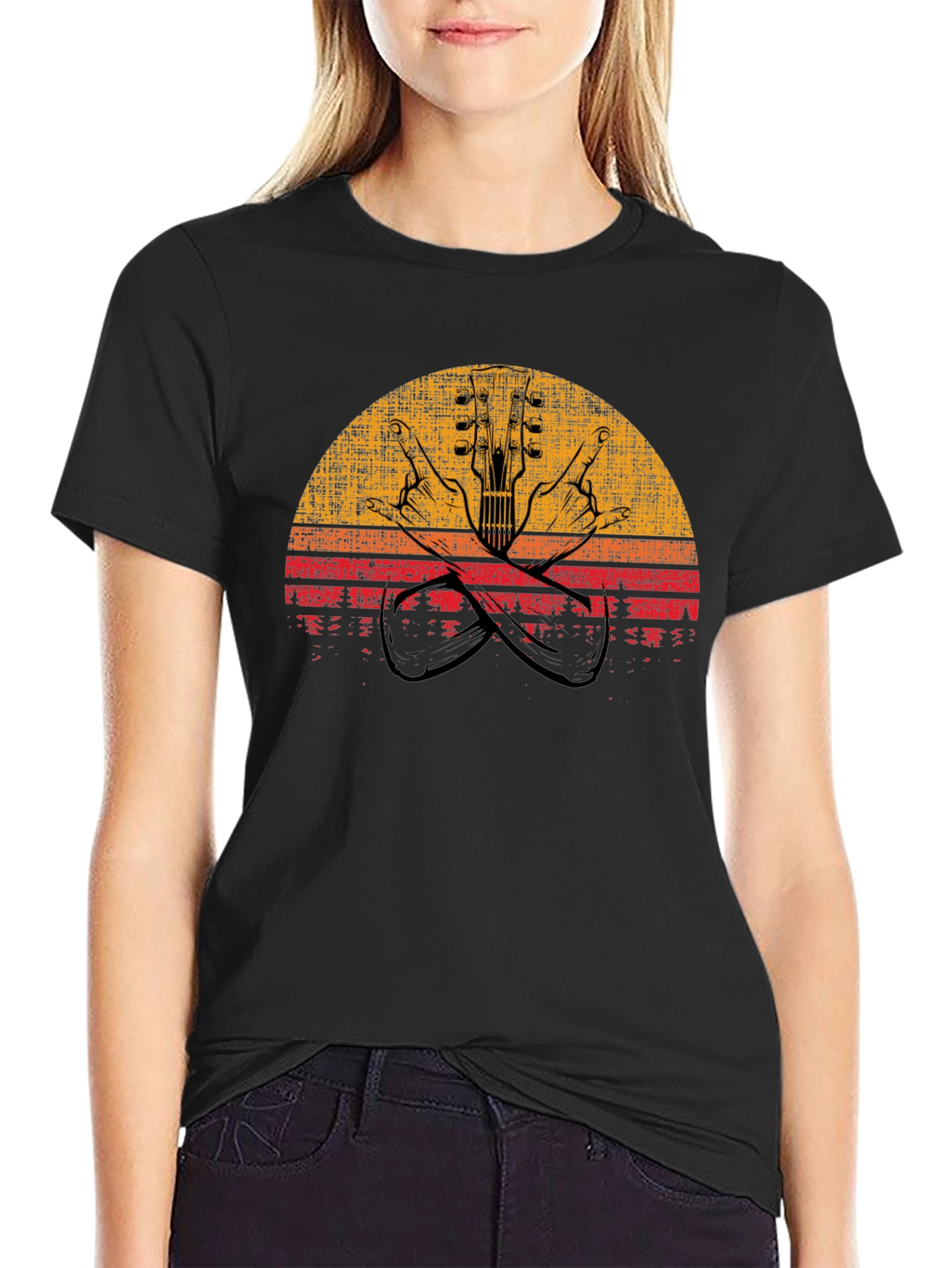Retro Rock Guitar T-Shirt
