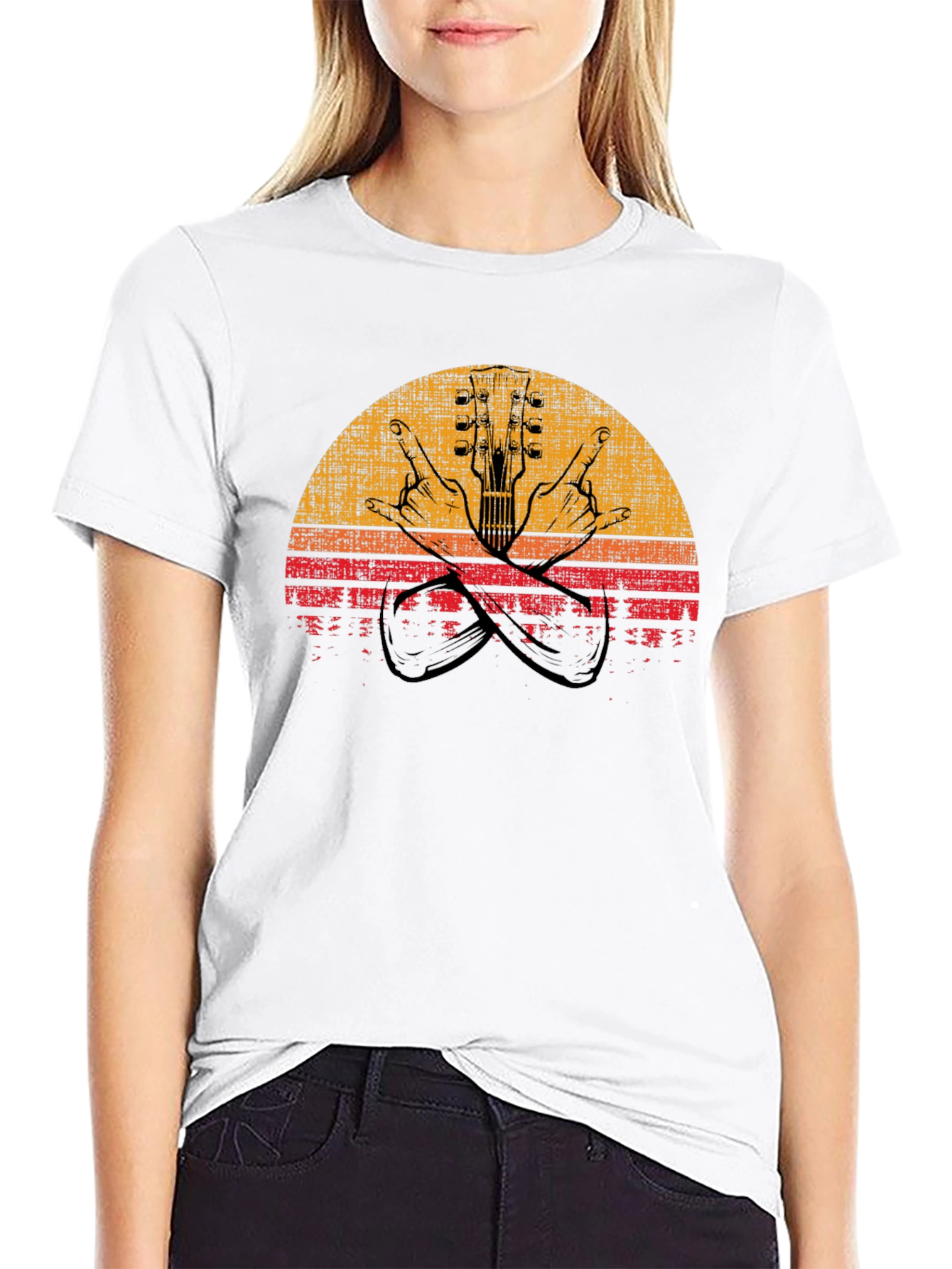 Retro Rock Guitar T-Shirt