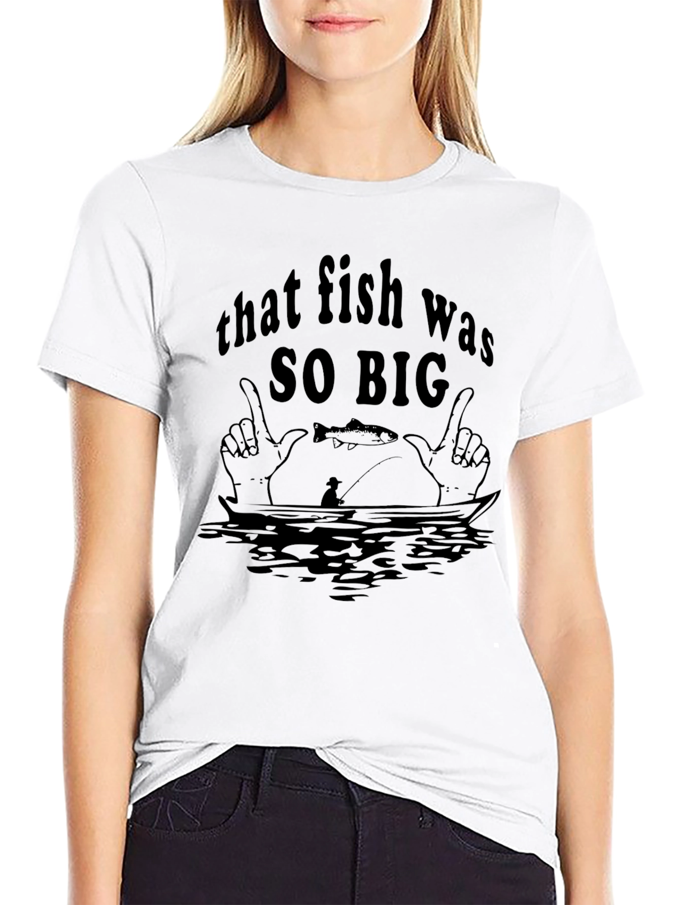 That Fish Was So Big T-Shirt Funny Fishing Tee