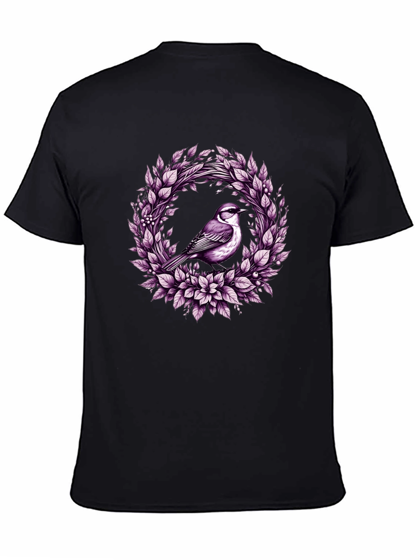 Bird & Floral Wreath Graphic Tee