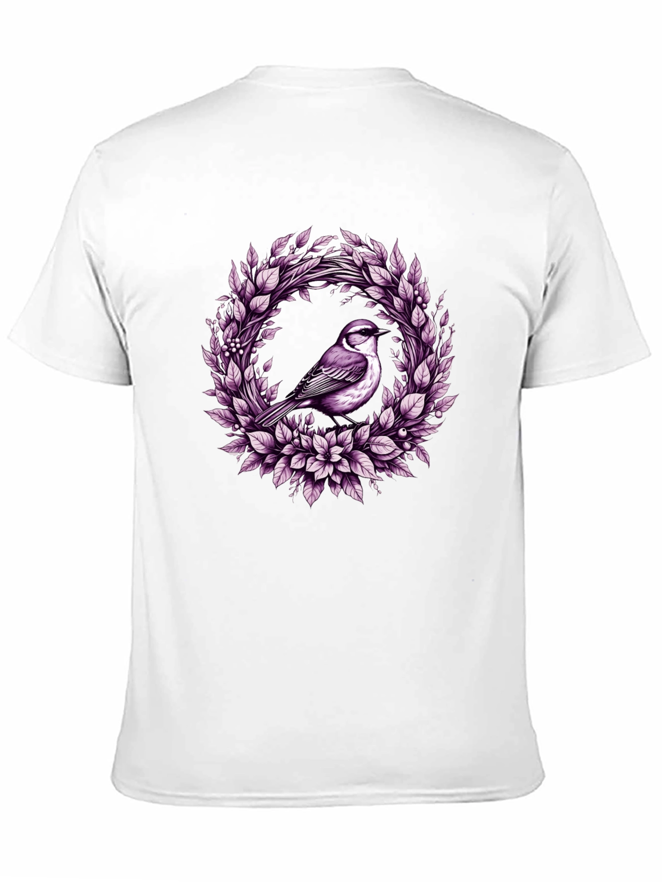 Bird & Floral Wreath Graphic Tee