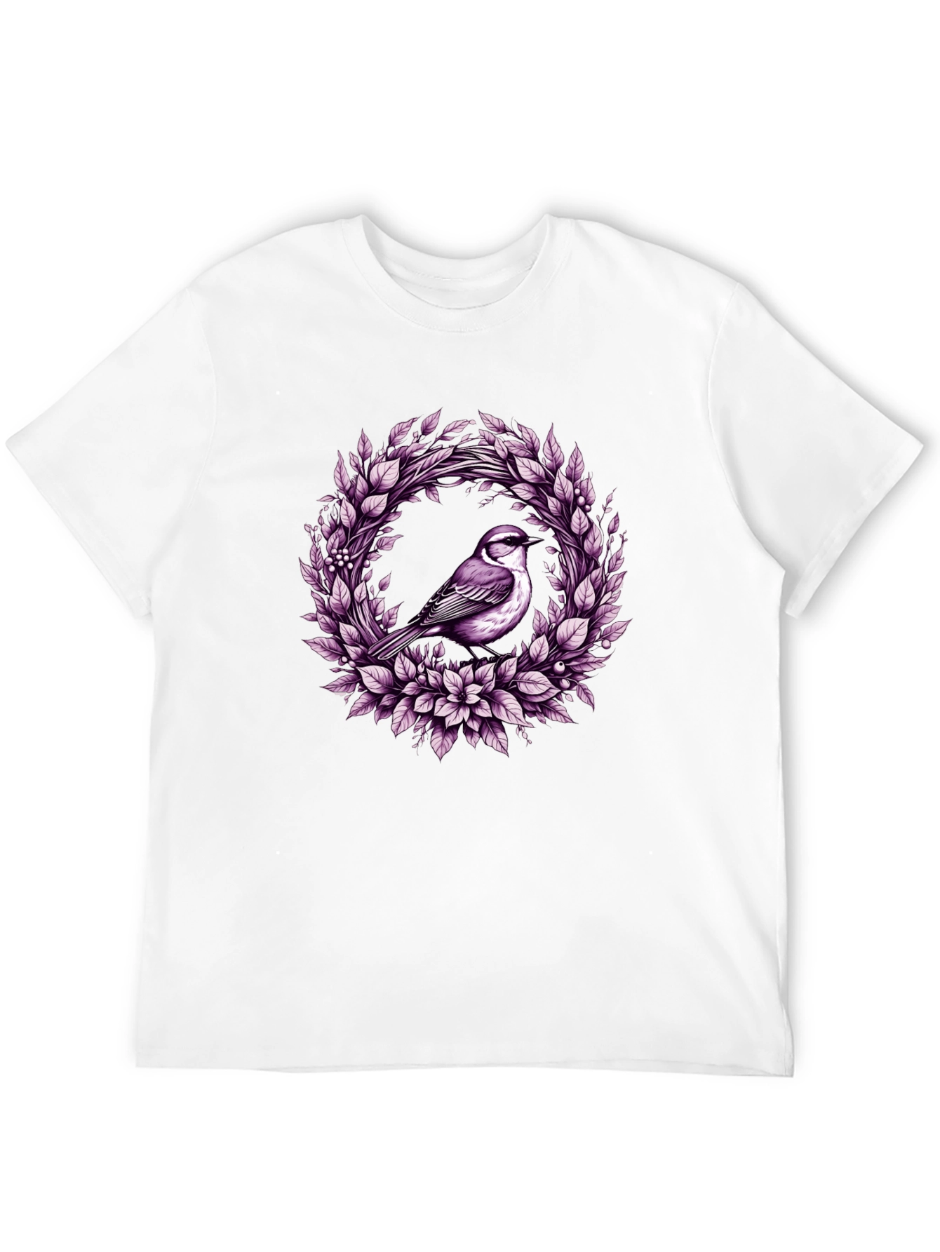 Bird & Floral Wreath Graphic Tee