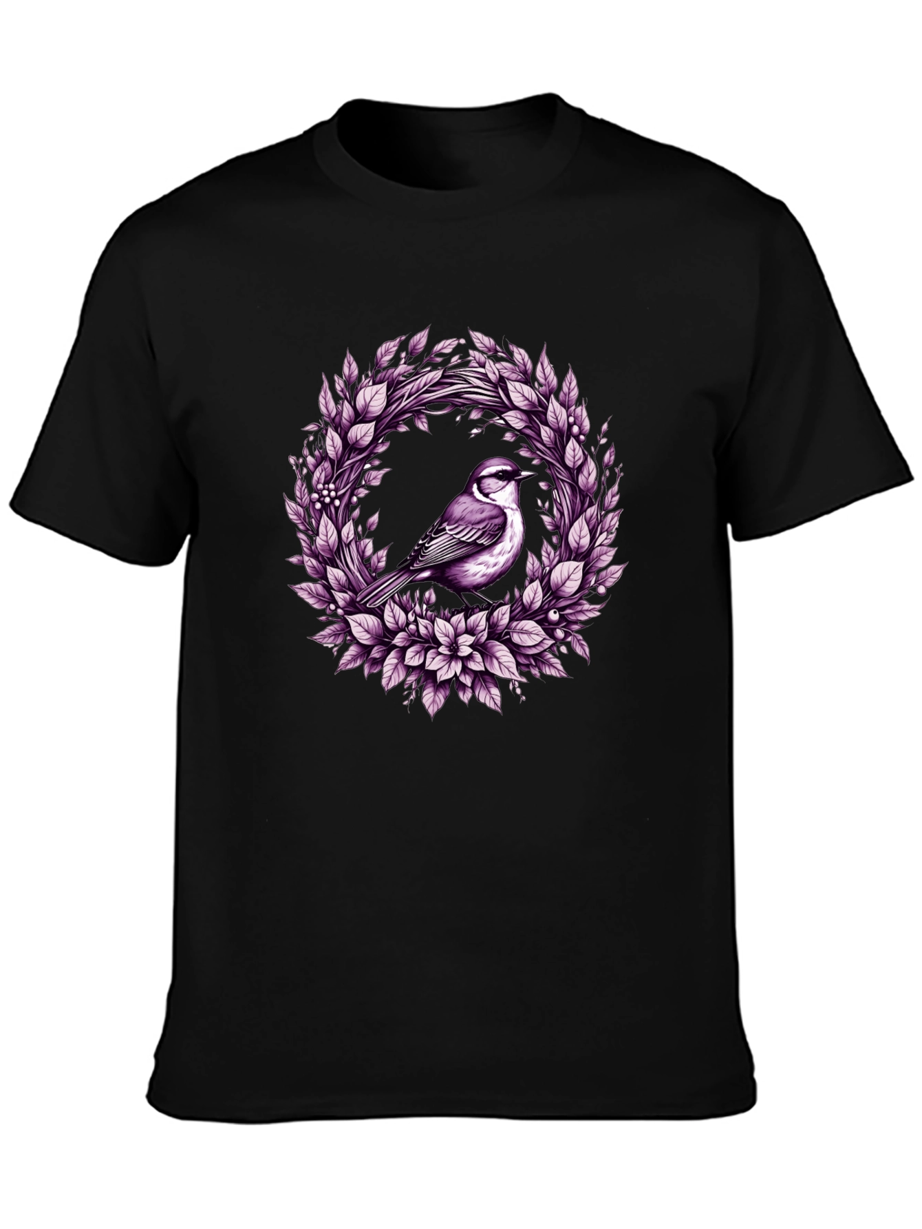 Bird & Floral Wreath Graphic Tee