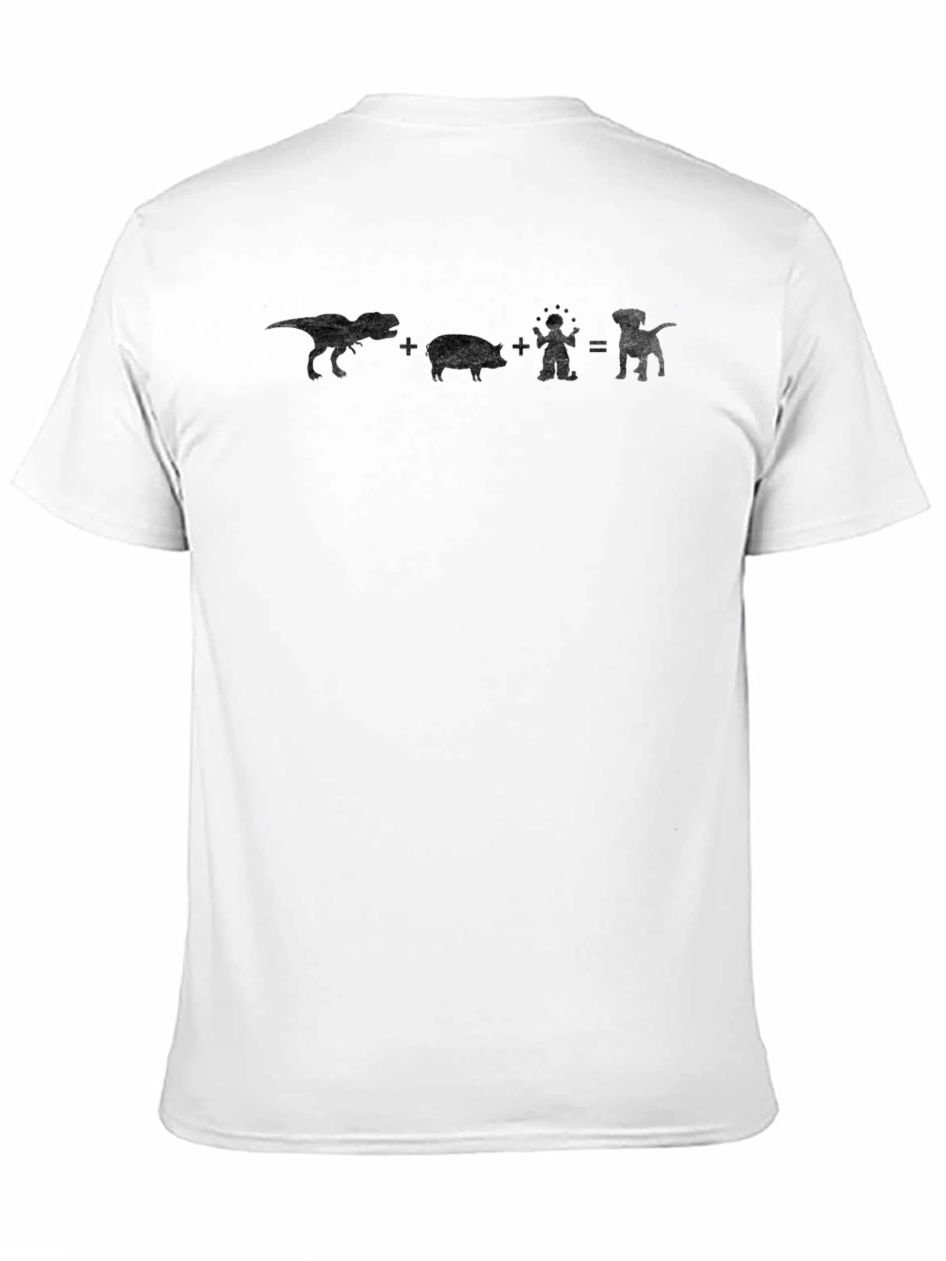 Dino Pig Angel Dog Black Graphic Tee