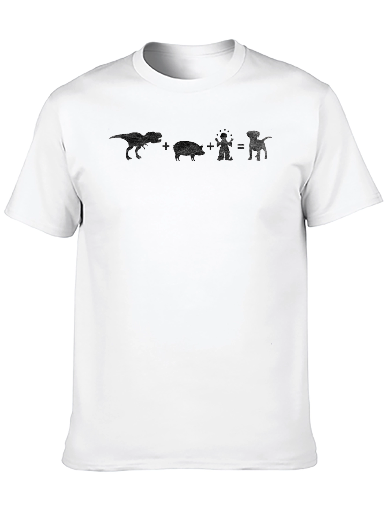 Dino Pig Angel Dog Black Graphic Tee