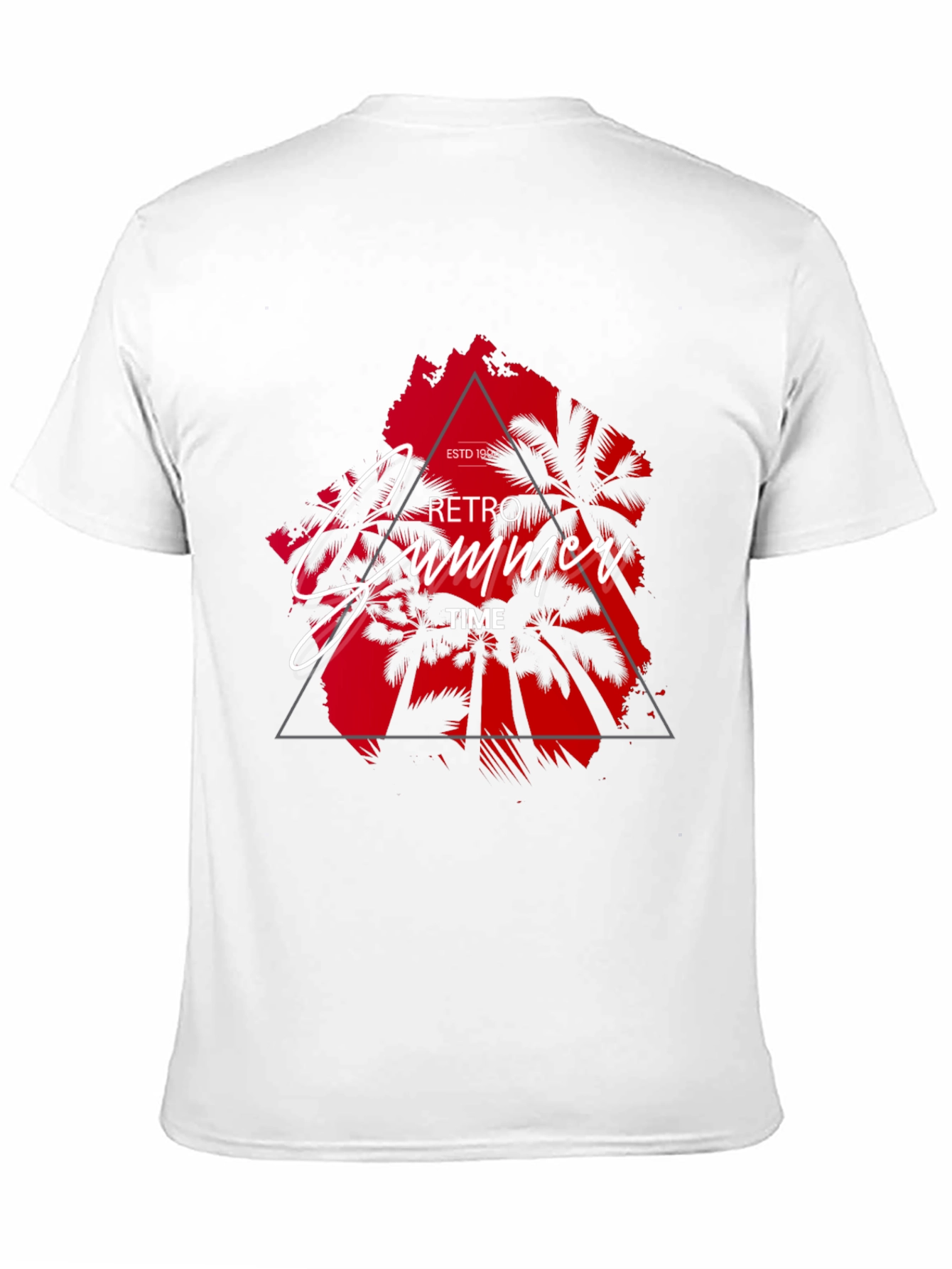 Retro Summer Time Black T-Shirt